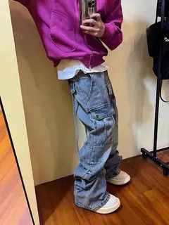 Japanese Brand Maijima x nji Vintage street wash baggy wide leg jeans Size US 30 / EU 46 - 5 Thumbnail