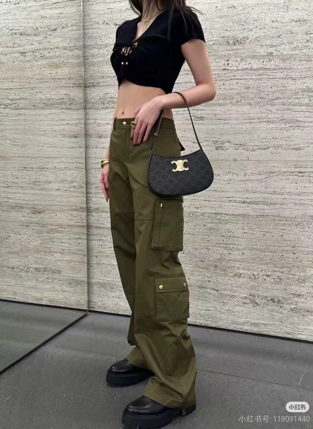 Celine Celine cargo pants 36 new tags drawstring cuffs Size 26" / US 2 / IT 38 - 9 Thumbnail