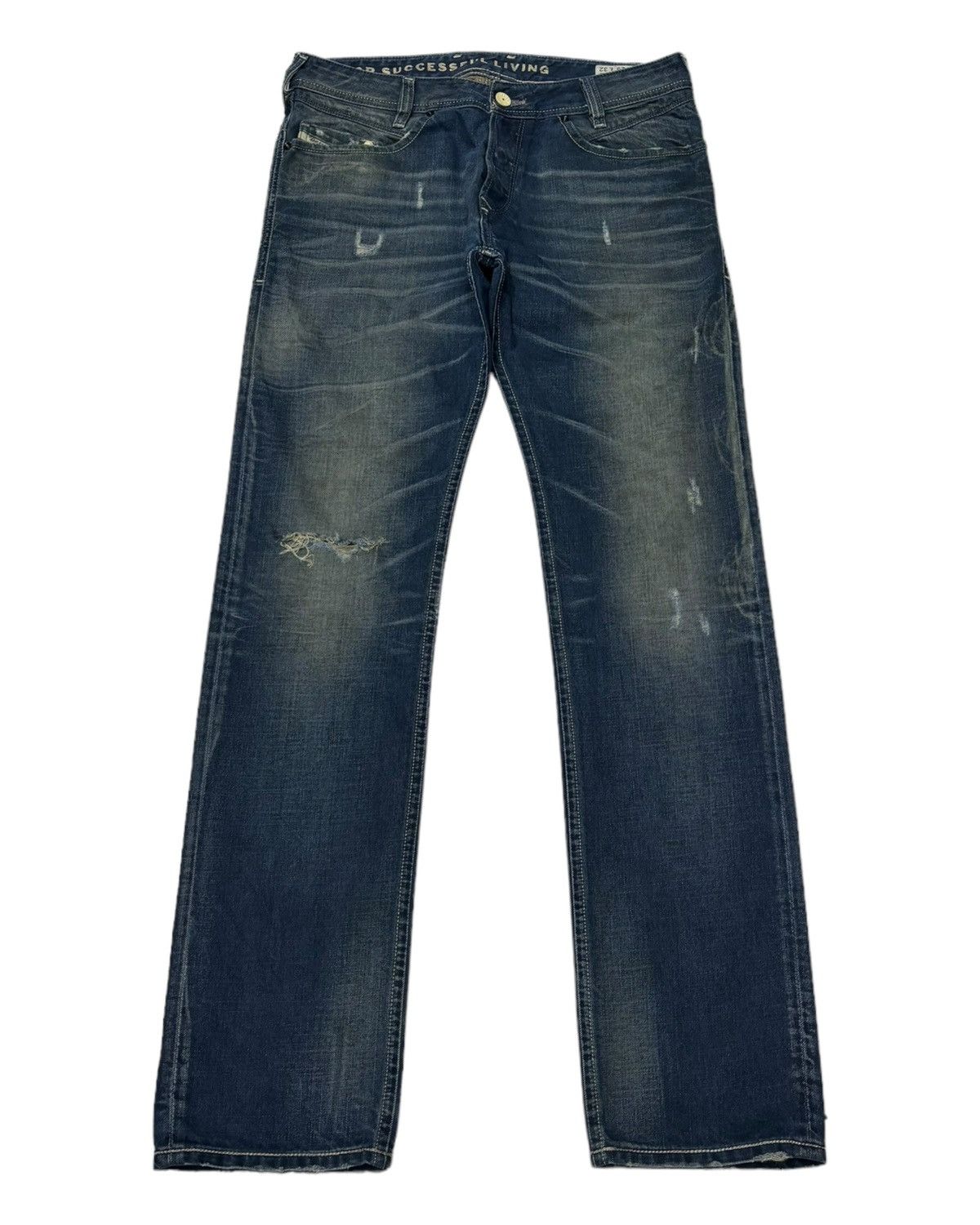 Diesel × Jean Vintage Diesel Blue Jeans Distressed Denim Size US 31 - 1 Thumbnail