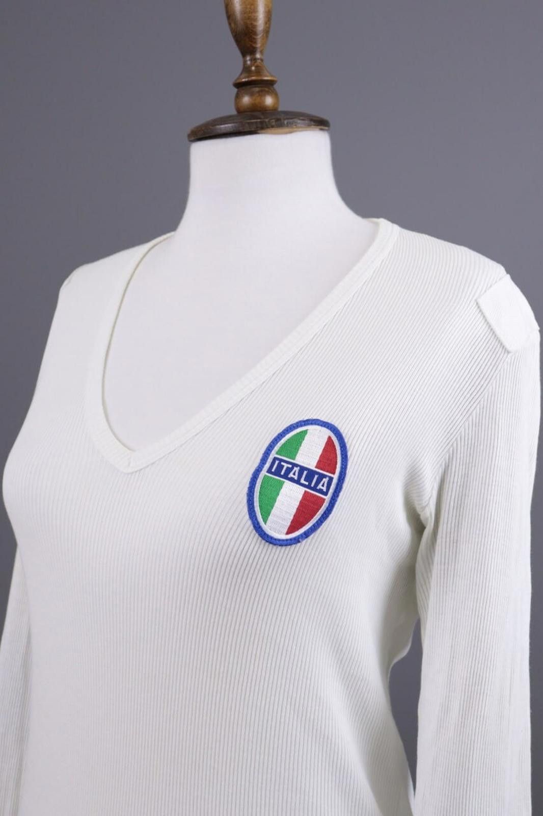 Dolce & Gabbana Dolce&Gabanna White V-Neck Pullover Size 46 Size S / US 4 / IT 40 - 5 Thumbnail