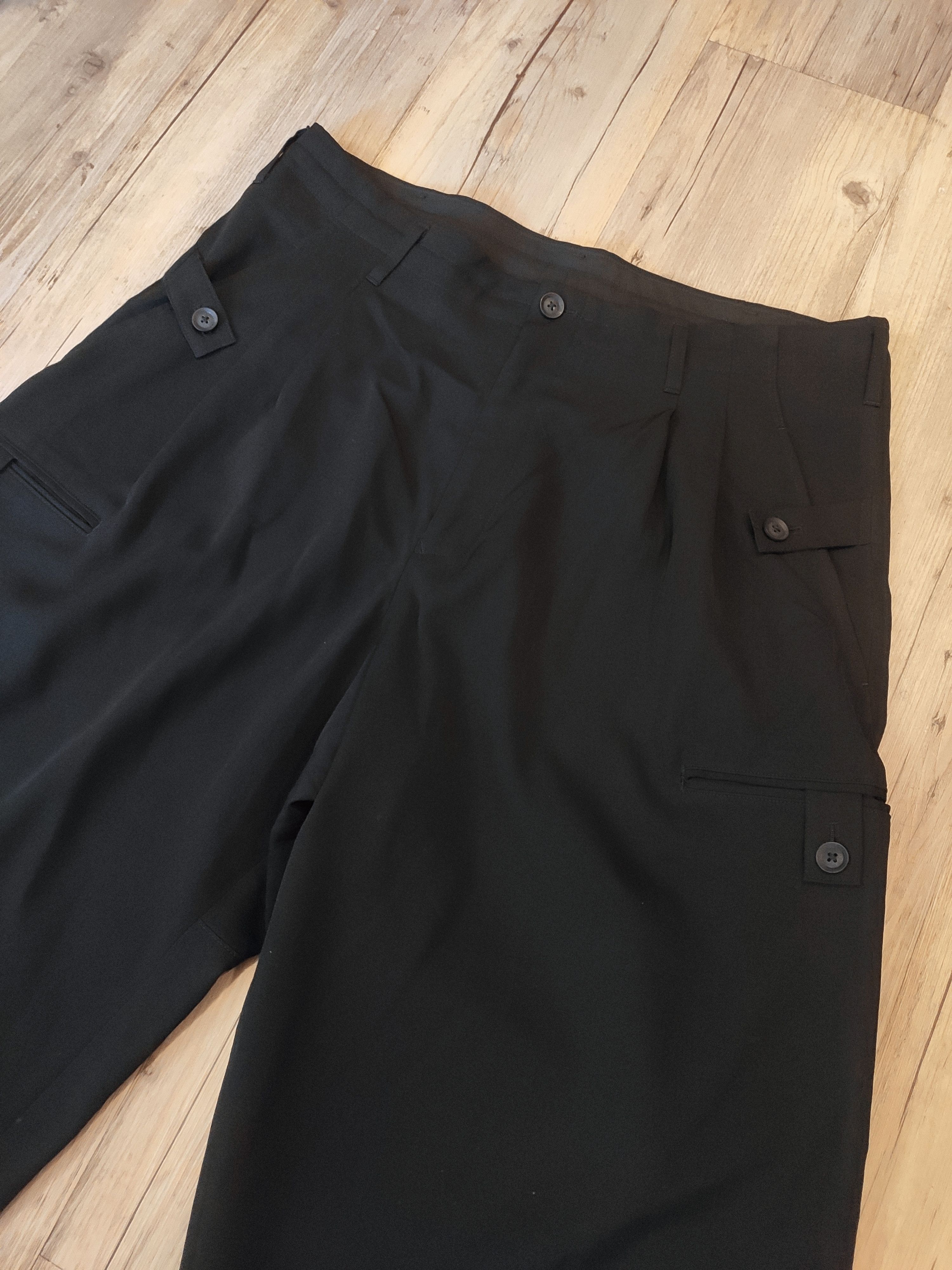 Yohji Yamamoto FW20 Wide gabardine trousers Size US 34 / EU 50 - 4 Thumbnail