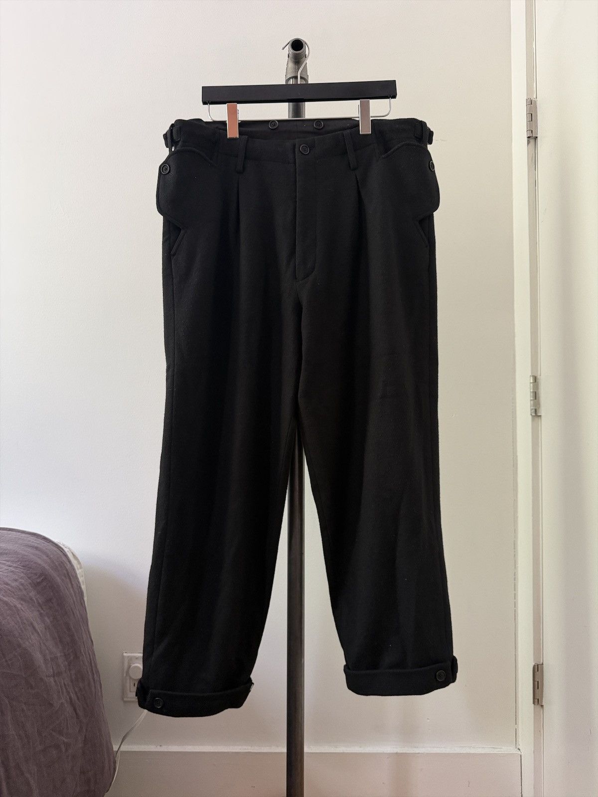 Yohji Yamamoto AW20 Wool Tapered Cuffed Trousers Size US 32 / EU 48 - 1 Thumbnail