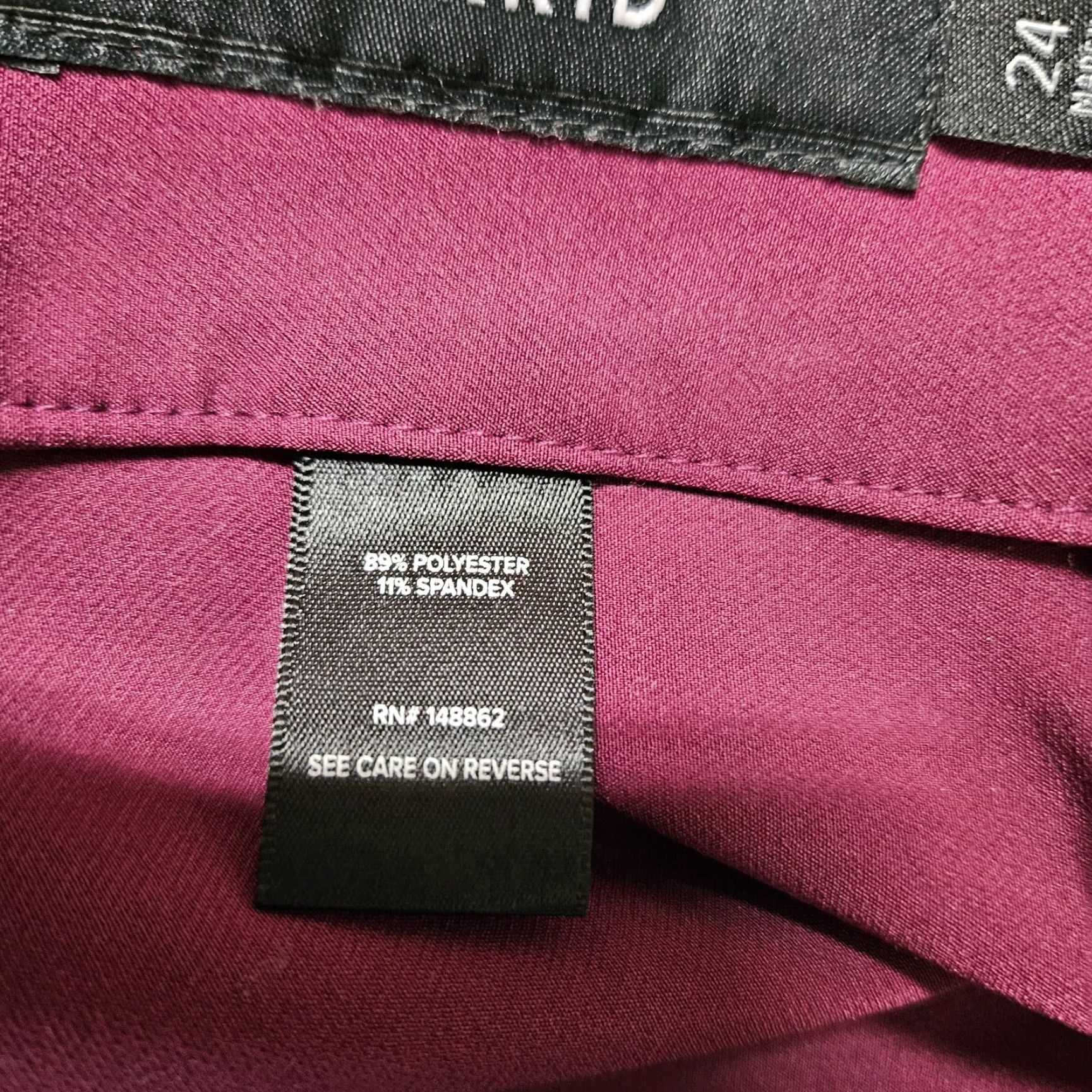 Torrid Torrid Womens Skinny Pants Sz 24 Tie Front High Waisted Purple Burgundy Size 42" / US 20 - 6 Thumbnail