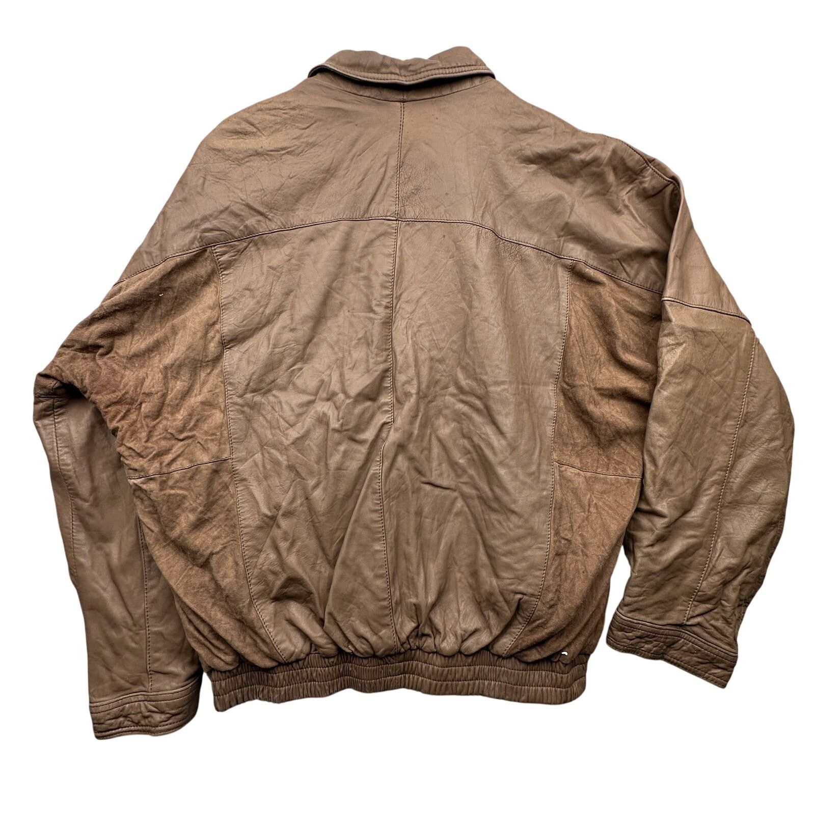 Other Vintage Cortefiel De Espana Leather Bomber Jacket 42 Large Size US L / EU 52-54 / 3 - 9 Thumbnail