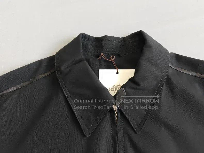 Hermes Hermes Jacket, black, lamb leather paneling, classic admin Size US L / EU 52-54 / 3 - 2 Thumbnail