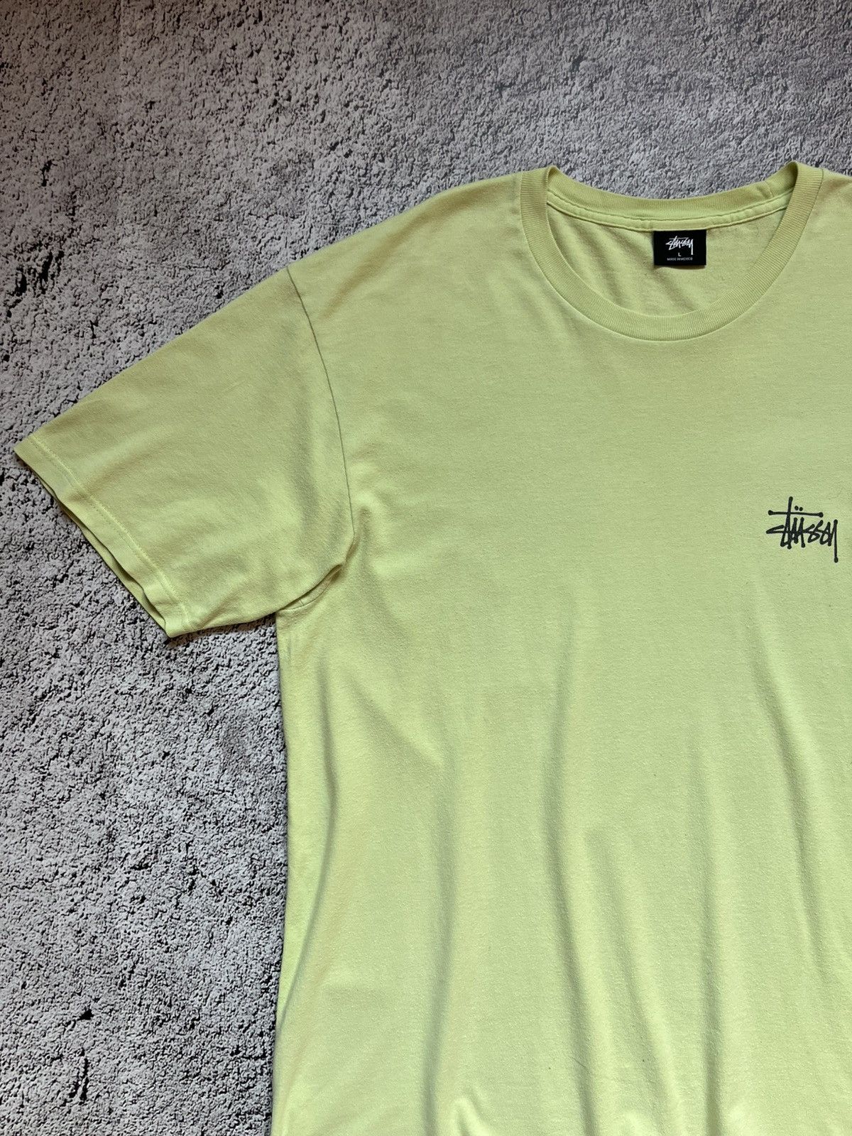 Stussy × Vintage Stüssy Lime Green Logo T-Shirt Large Size US L / EU 52-54 / 3 - 3 Thumbnail