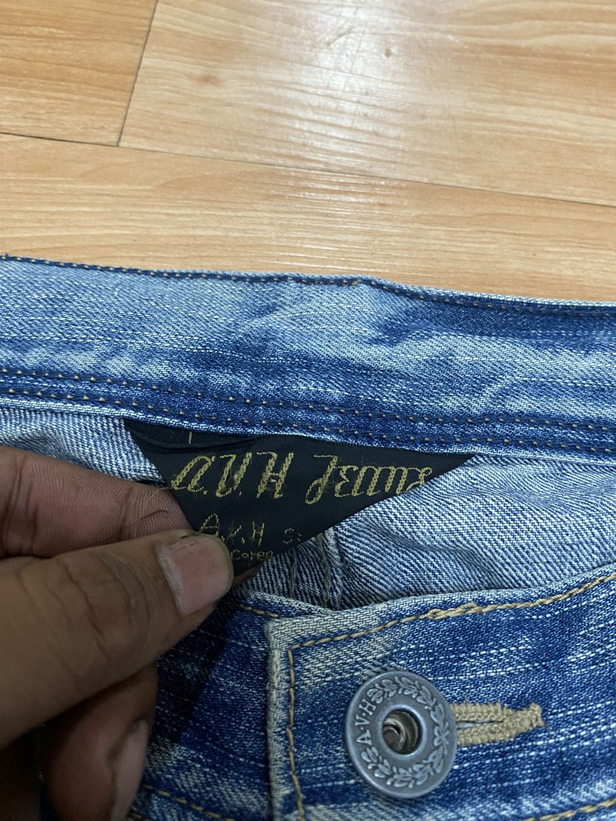 Seditionaries Japanase brand a.v.h jeans distressed denim faded Size US 32 / EU 48 - 8 Thumbnail
