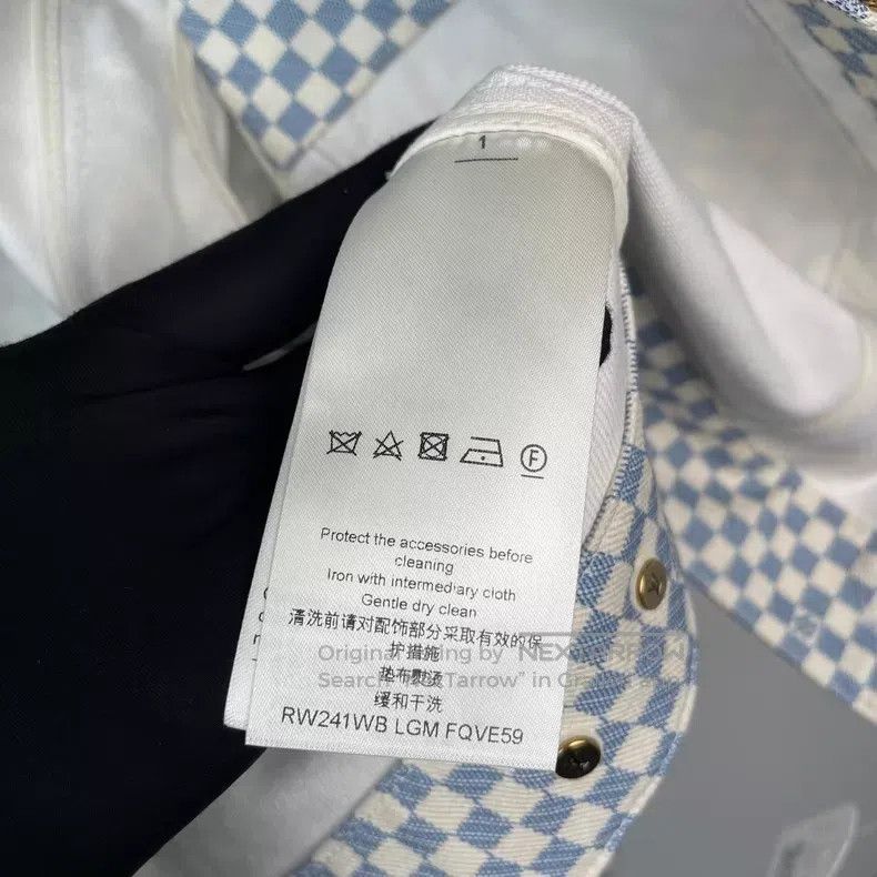 Louis Vuitton Louis Vuitton Light blue and white checkerboard leather ja Size XXS / US 00 / IT 34 - 7 Thumbnail