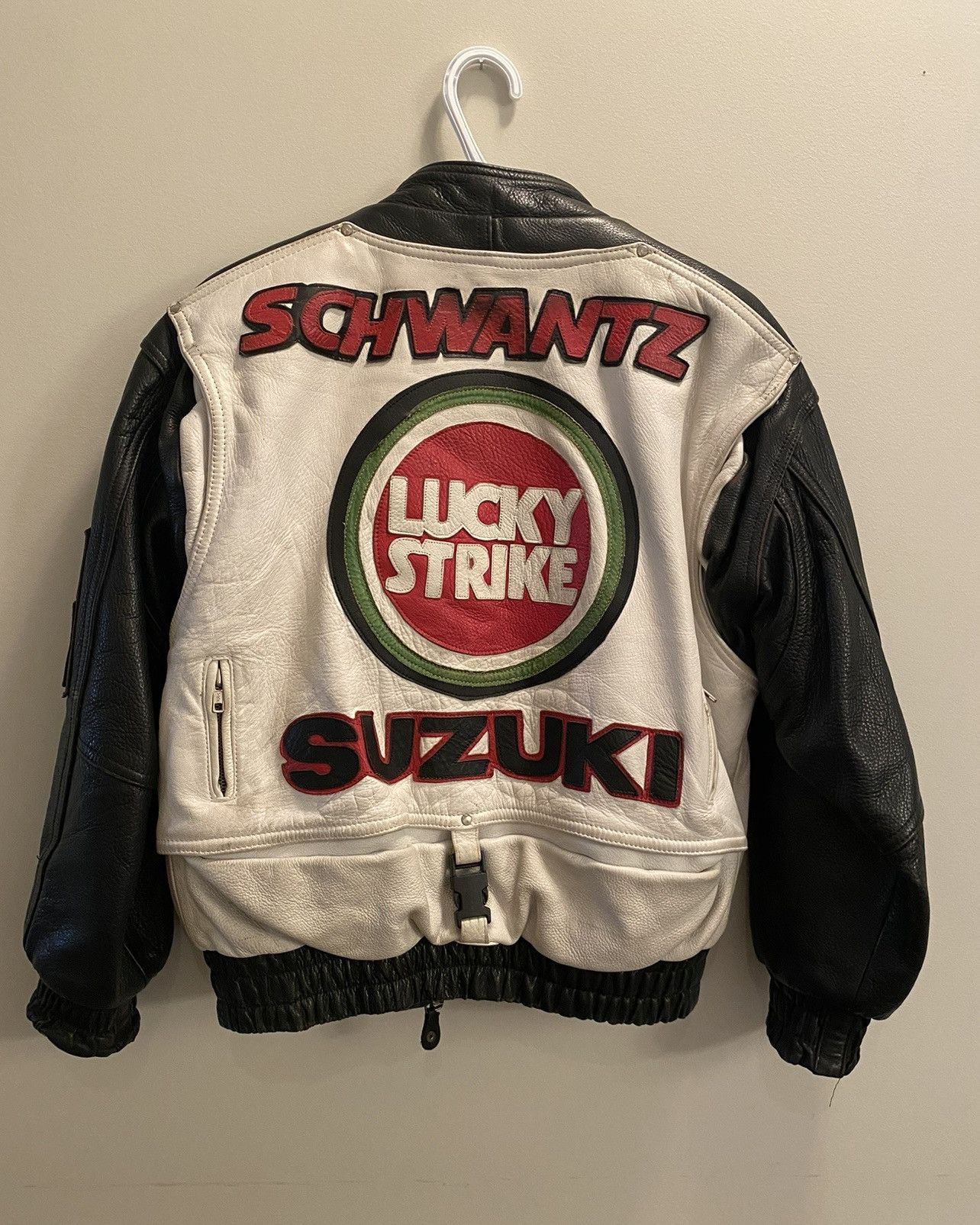 Vintage VINTAGE SUZUKI LUCKY STRIKE LEATHER RIDING JACKET Size US L / EU 52-54 / 3 - 9 Thumbnail