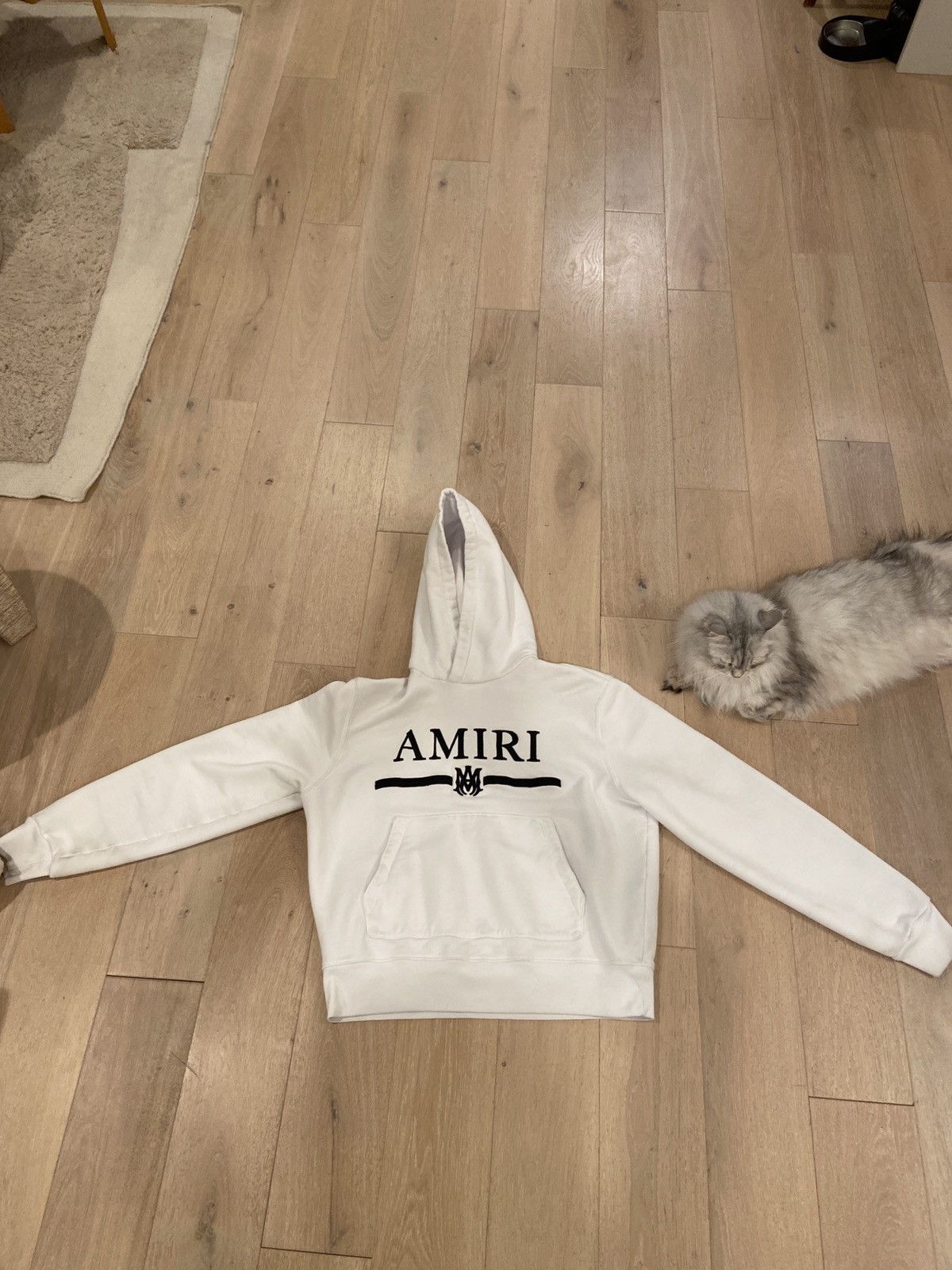 image of Amiri Logo Hoodie in White, Men's (Size Small)