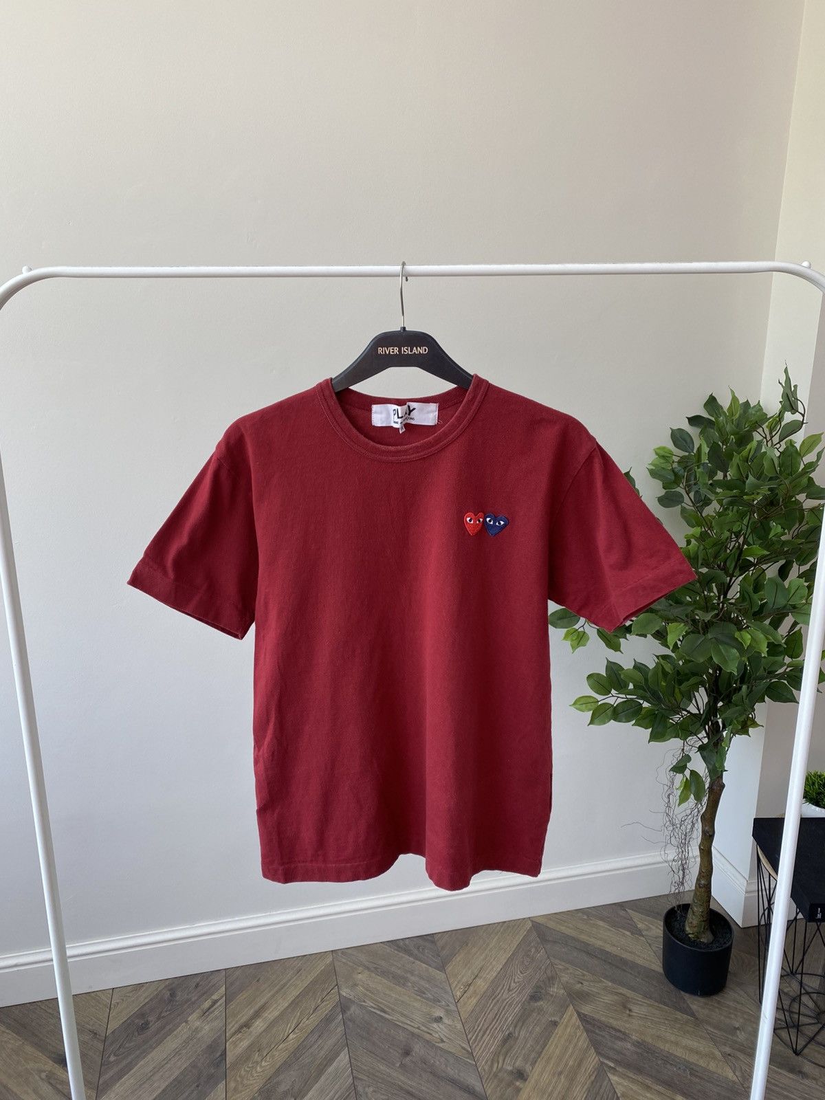 Comme des Garcons × Designer × Vintage Vintage COMME DES GARCONS CDG PLAY DOUBLE HEART TEE Size US M / EU 48-50 / 2 - 1 Thumbnail