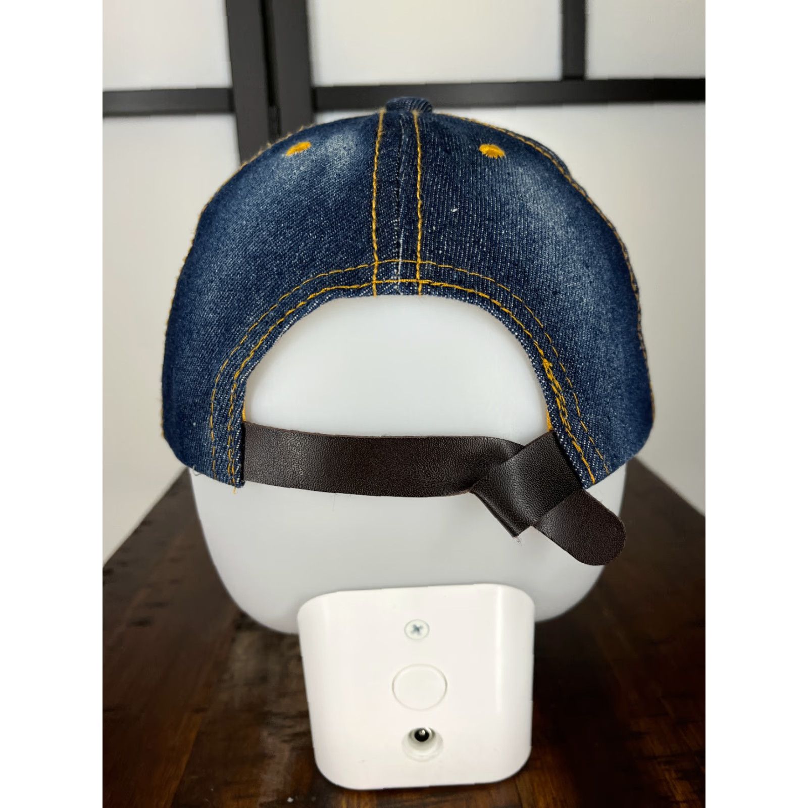 Vintage Blue Denim Skull Hat Cap Strap Back Womens One Size Cotton Twill Rhinestone Adjustable Beaded Beach Outdoor Baseball Cap Womens Hats Size ONE SIZE - 6 Thumbnail