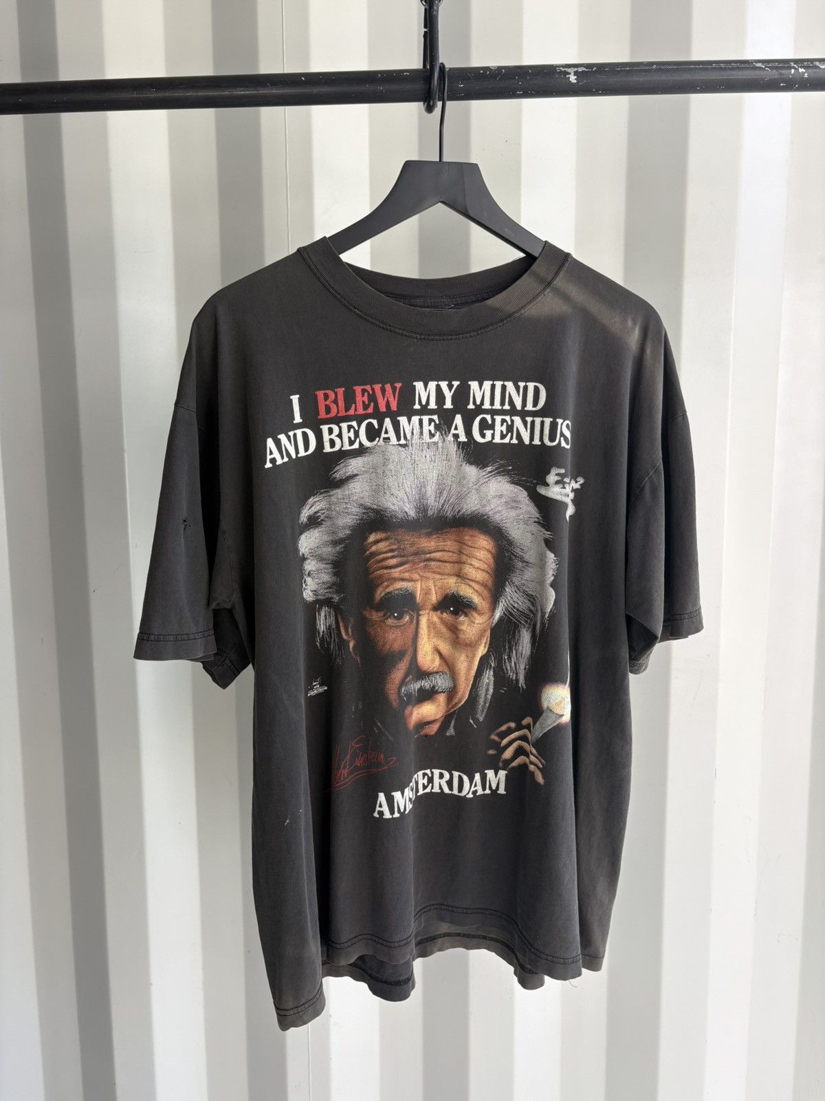 Vintage Blew My Mind Einstein Thrashed Faded Distressed Shirt GRUNGE Size US XL / EU 56 / 4 - 1 Thumbnail