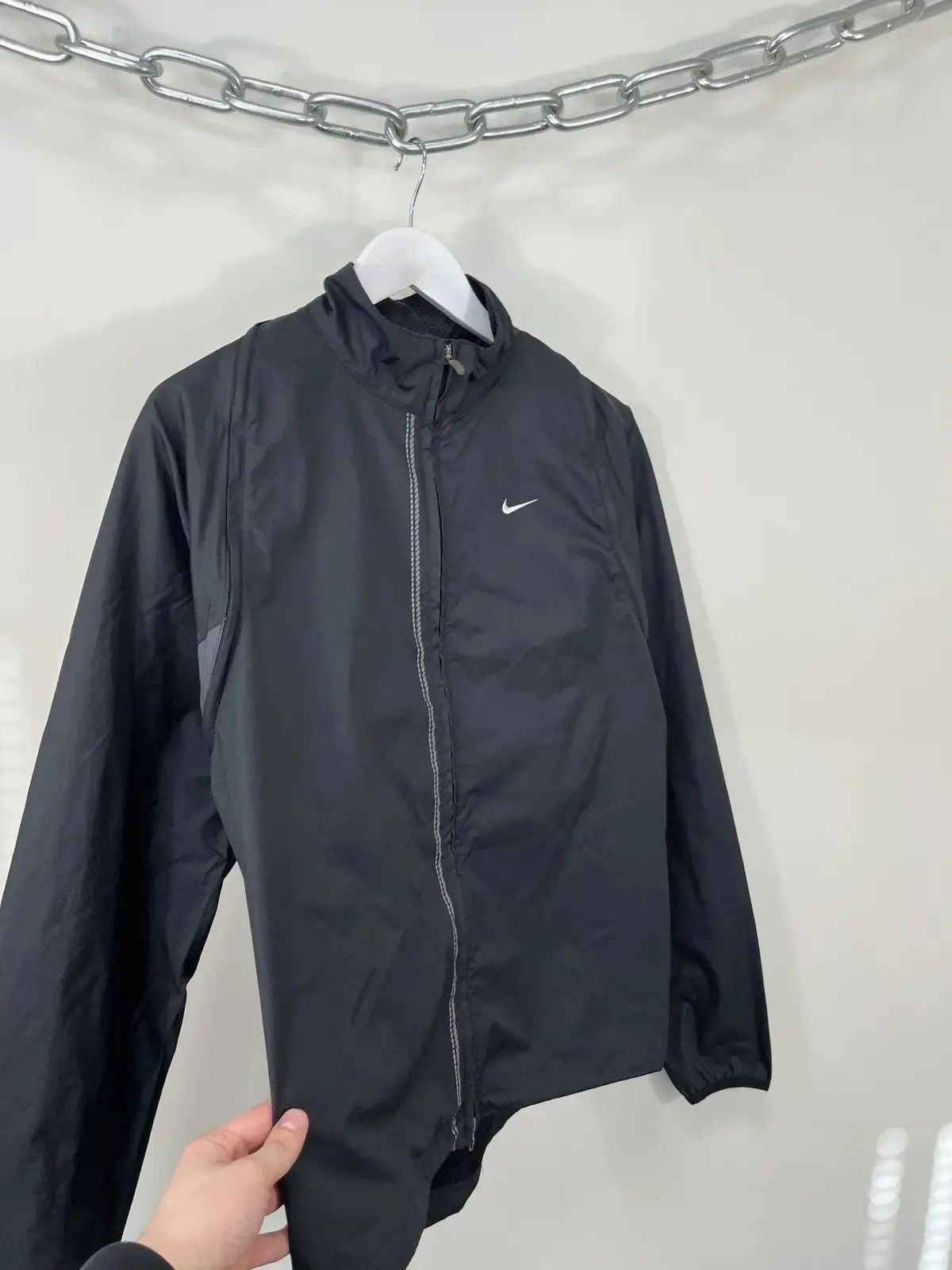 Nike Vintage Nike Y2K Transformer 2 in 1 Drill Black Track Jacket Size US L / EU 52-54 / 3 - 4 Thumbnail