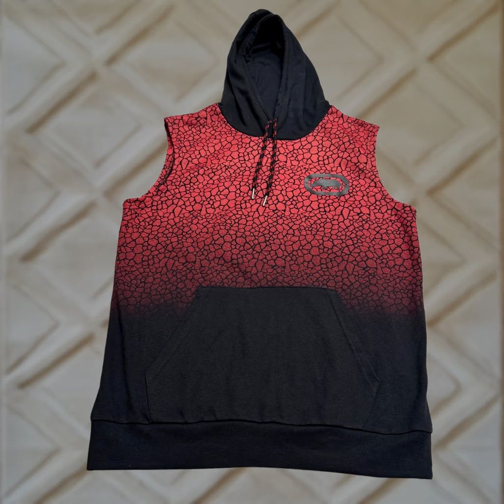 Ecko Unltd. Ecko Unltd Jacket Vest Pullover Hoodie Red Black Ombre Geometric Medium Mens NWT Size US M / EU 48-50 / 2 - 1 Thumbnail