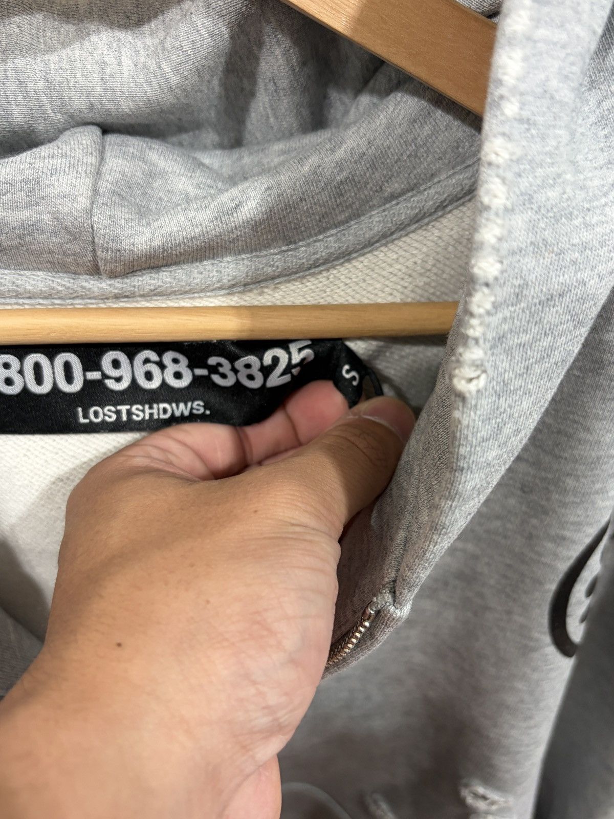 LOSTSHDWS Lostshdws Acid Wash Grey Hoodie Size US S / EU 44-46 / 1 - 5 Thumbnail