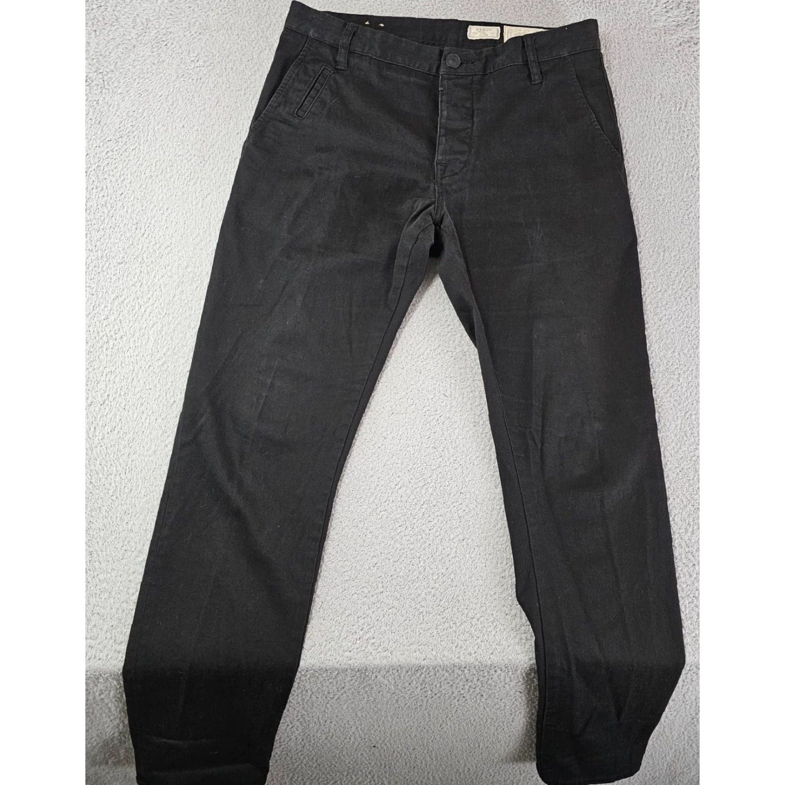 Allsaints AllSaints Pants Mens Slim Chino 30x30 Black Cotton Stretch Skinny Fit casual casual Travel 30 in Black Mens Pants Size US 30 / EU 46 - 2 Thumbnail