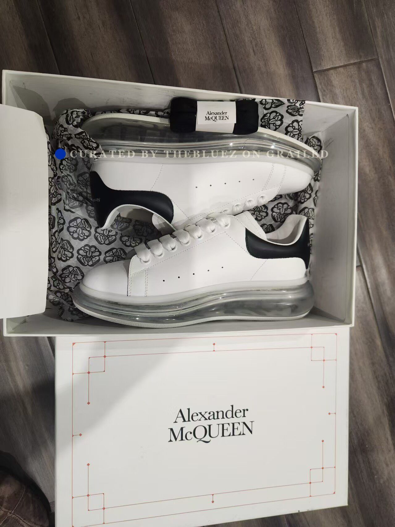 Alexander McQueen New McQueen White Black Tail Shoes Size US 7 / EU 40 - 1 Thumbnail