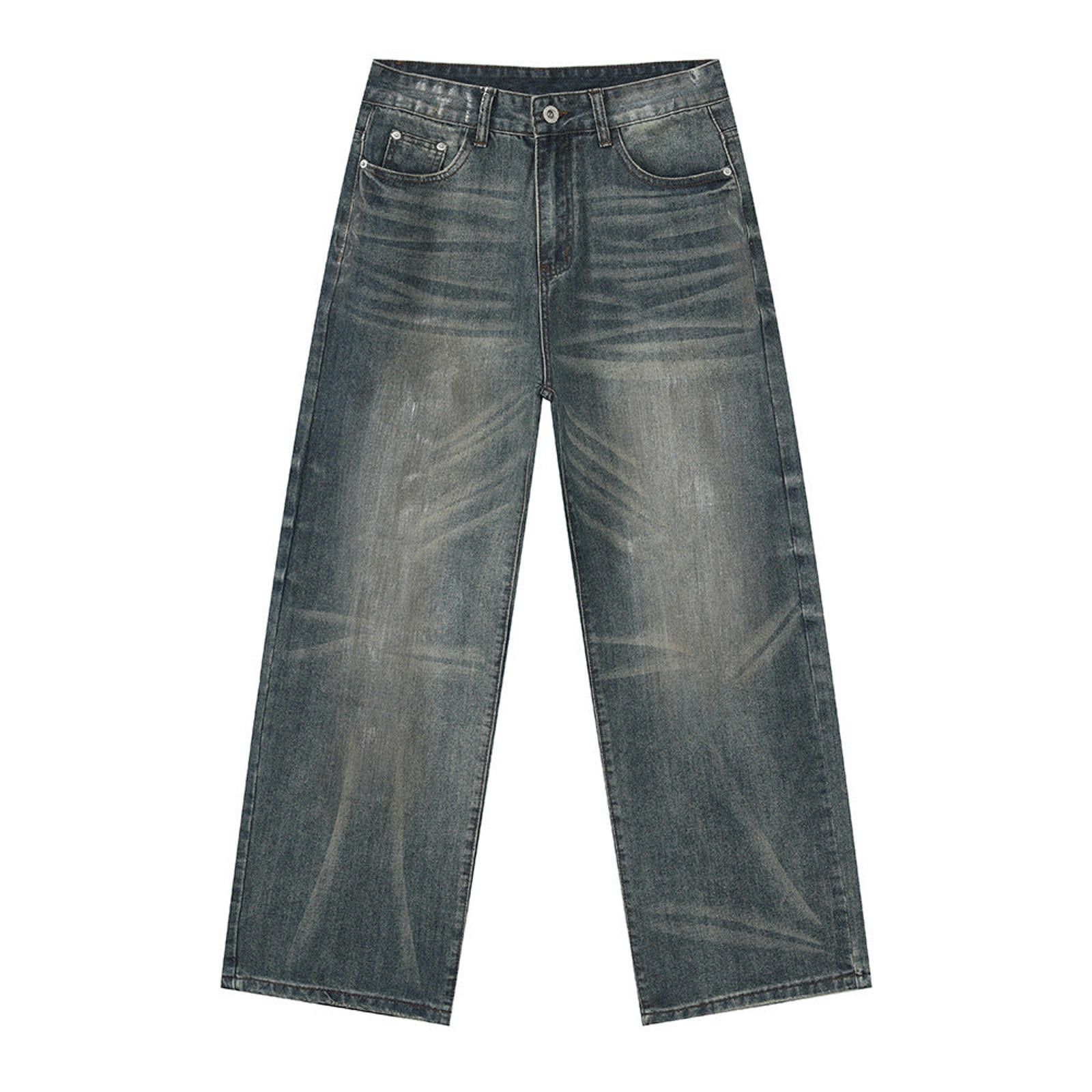 Vintage Faded Blue Relaxed Fit Denim Jeans, Straight Leg Jeans Size US 30 / EU 46 - 4 Thumbnail