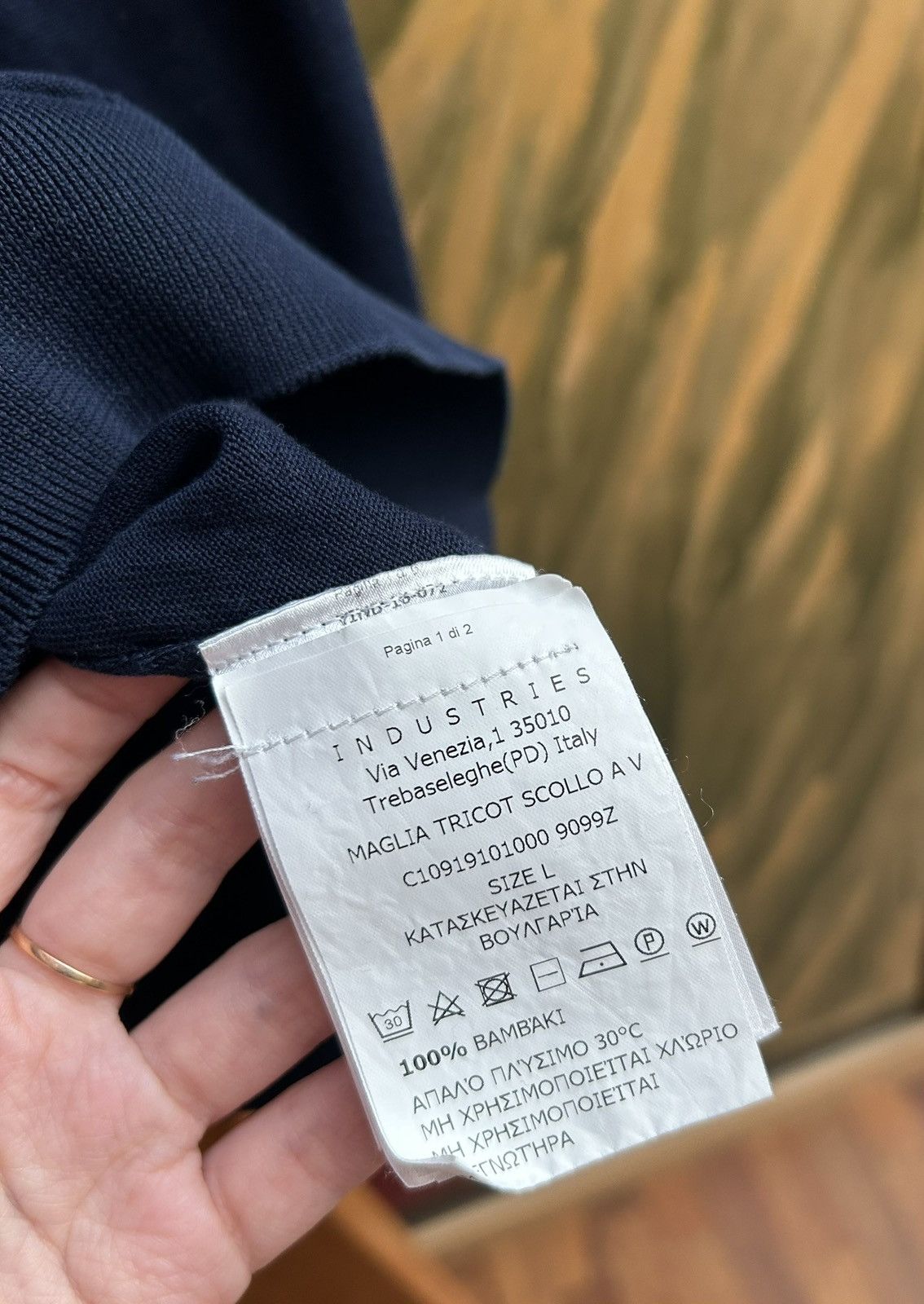 Moncler Moncler Maglia Tricot Scollo A V Tennis Cotton V-Neck Jumper Size US L / EU 52-54 / 3 - 6 Thumbnail