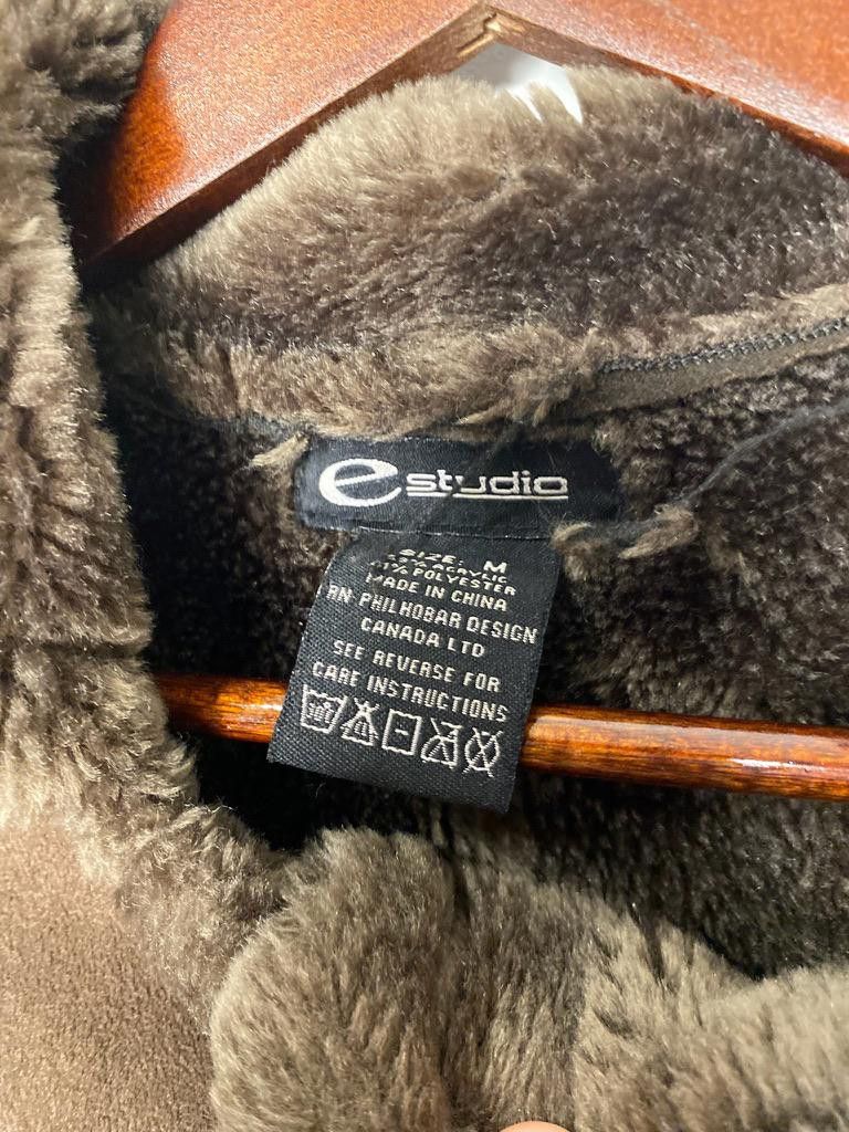 Designer Estudio Full Zip Faux Leather Fur Jacket Size Medium Size M / US 6-8 / IT 42-44 - 4 Thumbnail