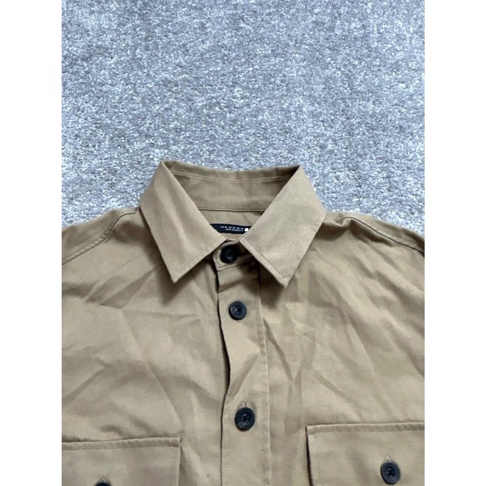 Zara Zara Button-Up Shirt Mens M Brown Flannel Wool Pockets Pleated Casual Fall Winter Spring Size US M / EU 48-50 / 2 - 3 Thumbnail