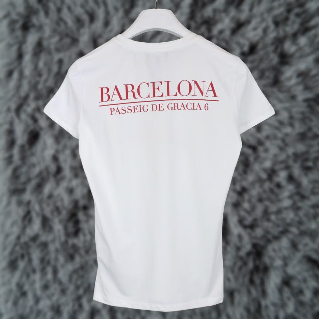 Emporio Armani Emporio Armani Barcelona T-Shirt Women's UK 14 White Round Neck Pullover Stretch Shirt Womens UK 14 White Size XL / US 12-14 / IT 48-50 - 1 Thumbnail