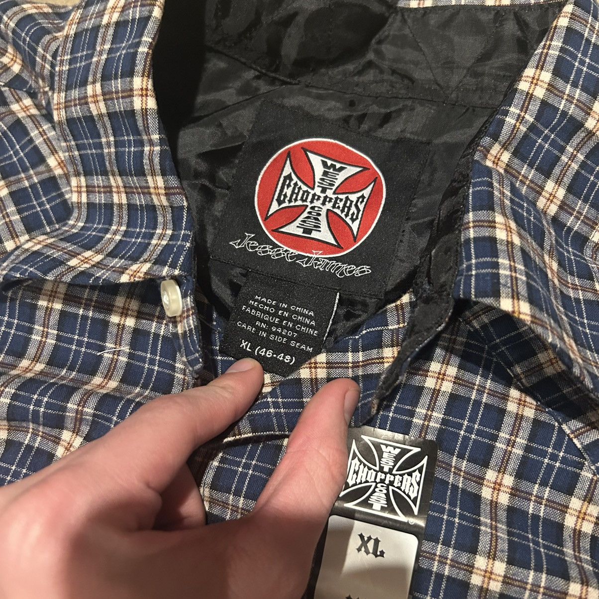 Harley Davidson × Vintage Crazy Vintage Y2K West Coast Choppers Pearl Snap Flannel NWT Size US XL / EU 56 / 4 - 7 Thumbnail