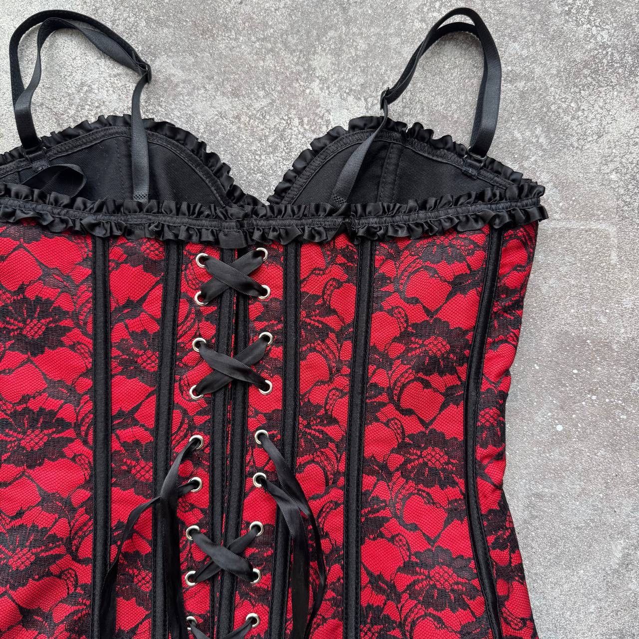20471120 × Vintage Super Sexy Glam 2000’s Vintage Corset Size M / US 6-8 / IT 42-44 - 10 Thumbnail