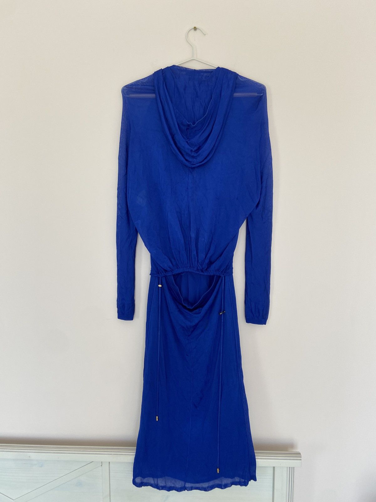 Tom Ford Tom Ford Blue Viscose Zip Hooded Dress Size S / US 4 / IT 40 - 5 Thumbnail
