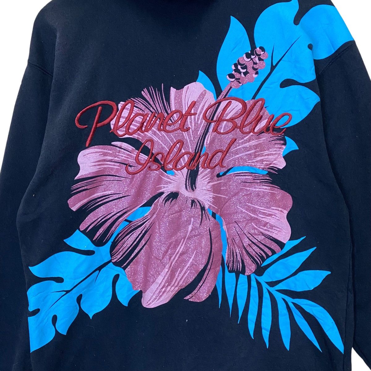 Japanese Brand × Vintage Planet Blue Island Big Logo Zipper Hoodie Size US L / EU 52-54 / 3 - 5 Thumbnail