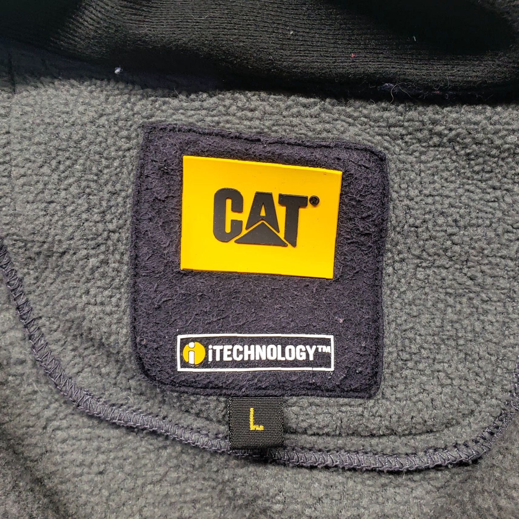 Vintage CAT Catupillar ITechnology Gray Fleece Jacket Coat Full Zip Adult Men's L Large Size US L / EU 52-54 / 3 - 2 Thumbnail