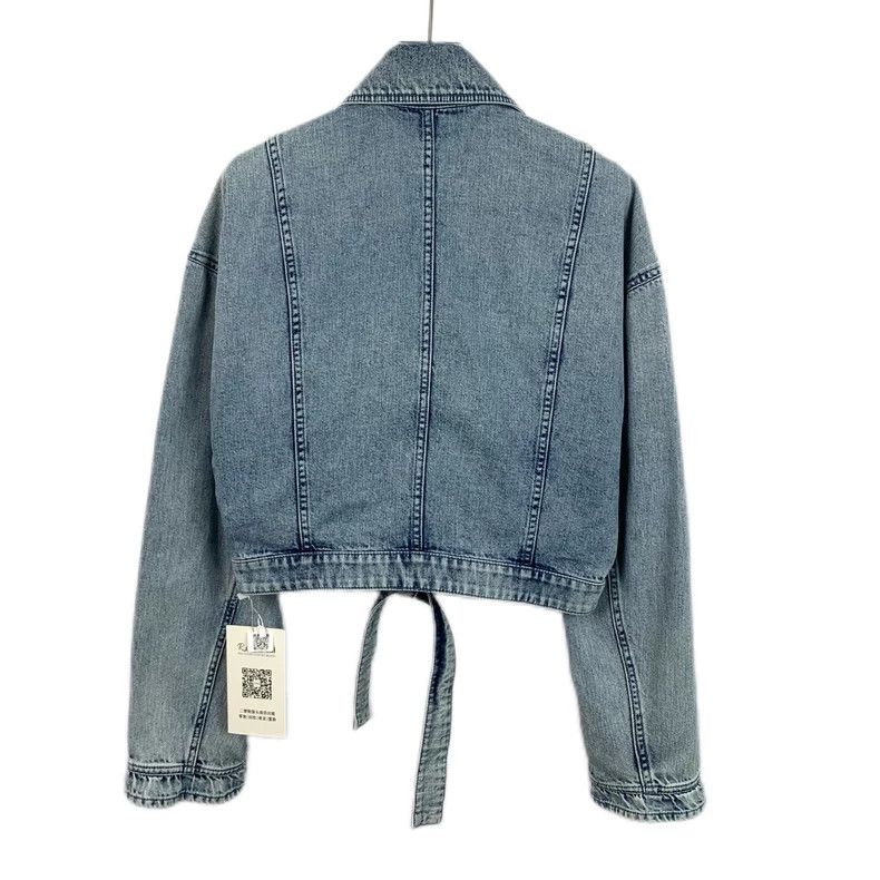Chanel ChanelBlue ruffled lapel long-sleeved cotton denim jacket 2 Size XS / US 0-2 / IT 36-38 - 2 Thumbnail