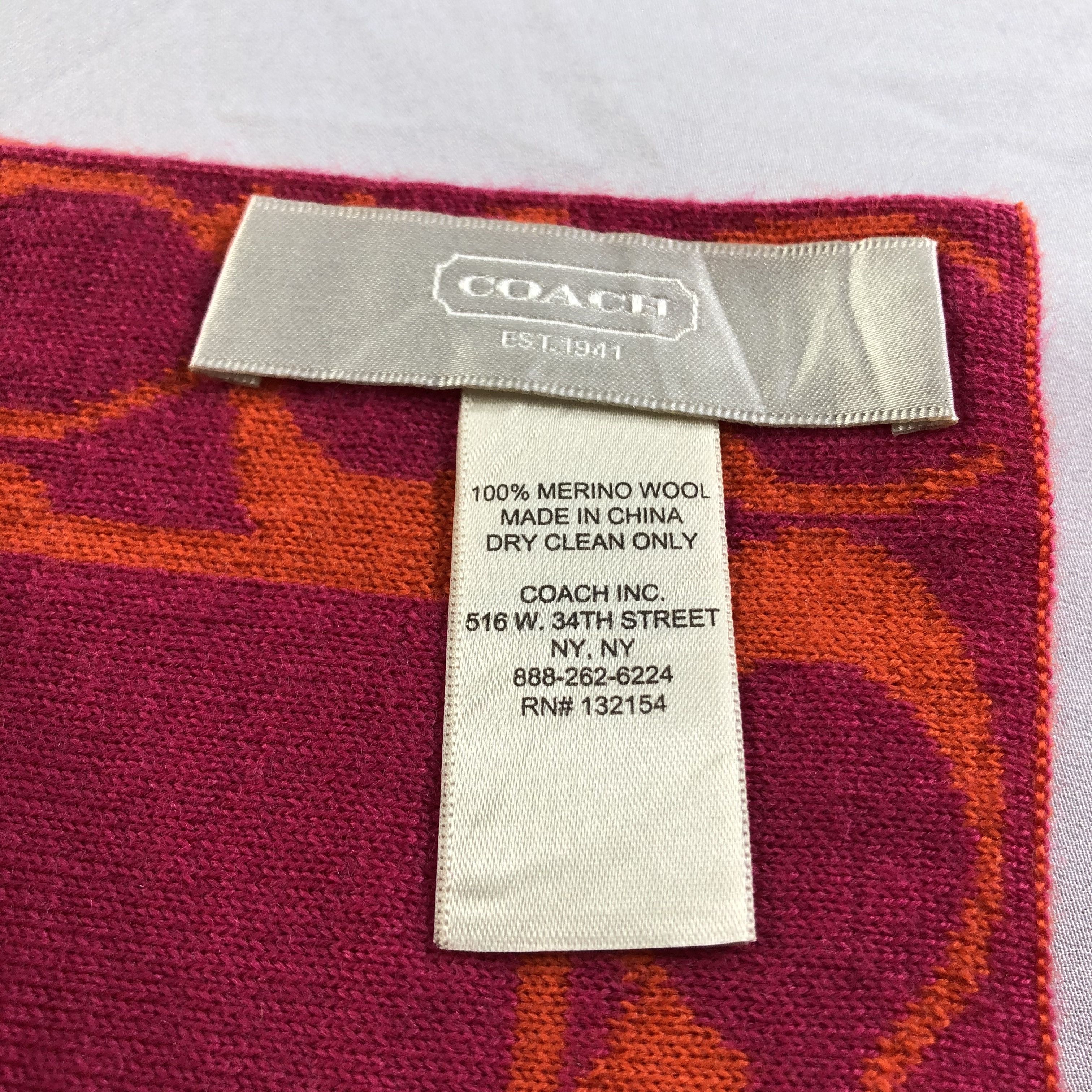 Coach Coach Monogram Scarf Muffler Neckwear V2365 Size ONE SIZE - 5 Thumbnail