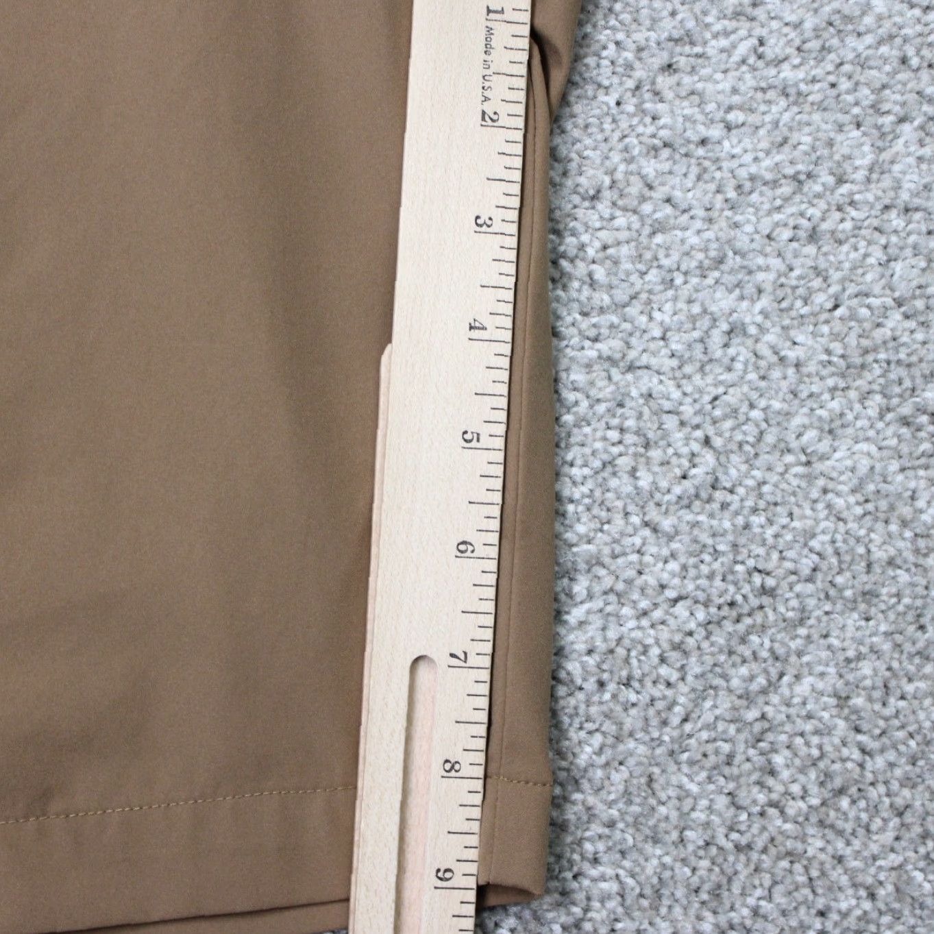 Orvis Orvis Shorts Mens 40 Beige Tech 9" Belted Zip Cargo Pocket Polyester Cargo Pocket 9" Inseam Mens Beige Orvis Shorts 40 Size US 40 / EU 56 - 4 Thumbnail