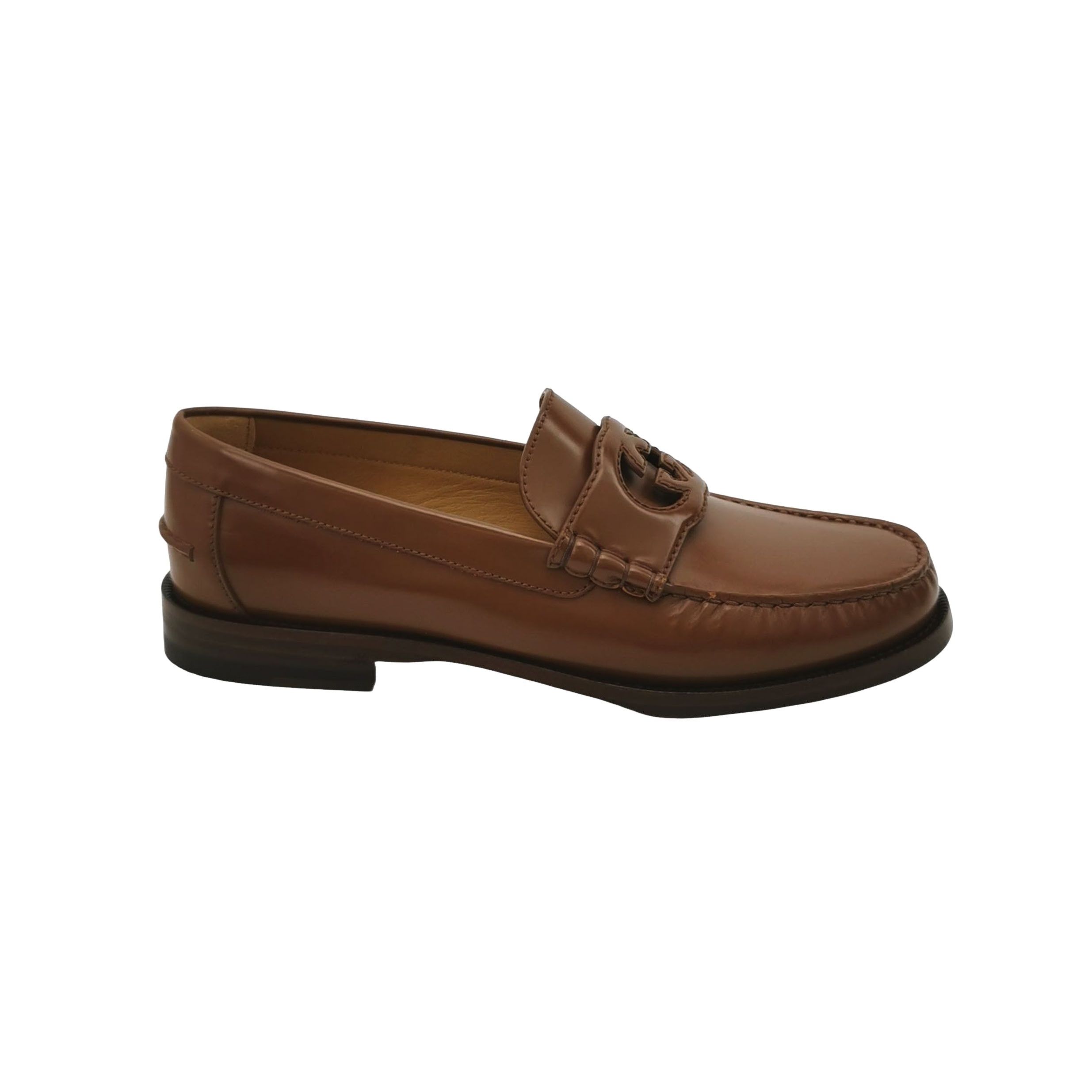 Gucci Gucci Interlocking G Leather Loafers EU 42 Size US 9 / EU 42 - 1 Thumbnail