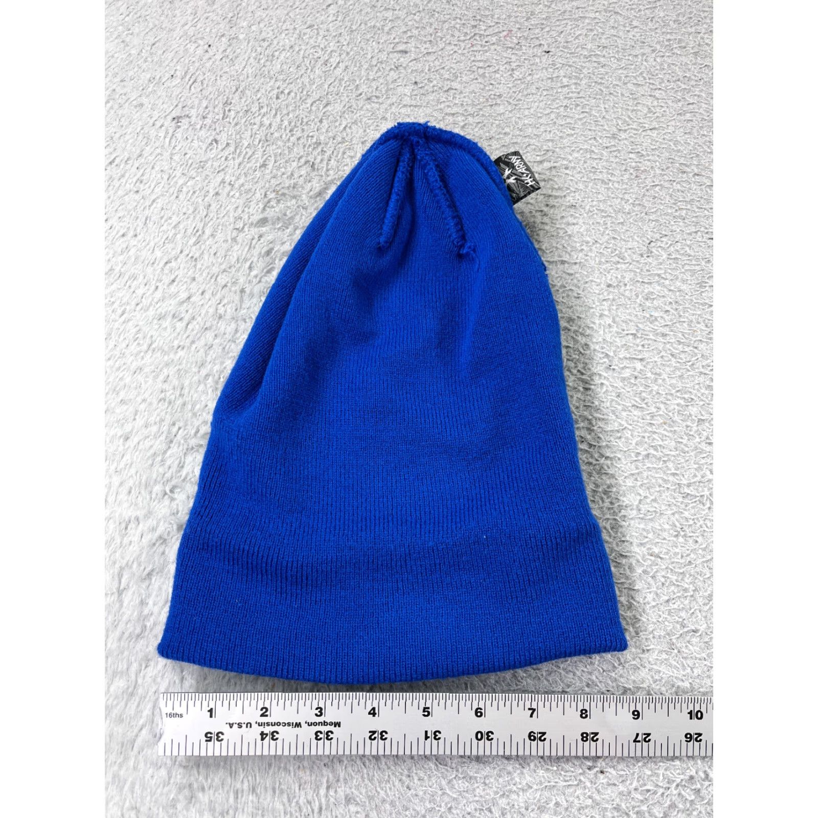 Vintage HK Arny Beanie Hat Adult One Size Blue Knit 100% Acrylic Embroidered Logo Ski Beanie Mens Size ONE SIZE - 5 Thumbnail