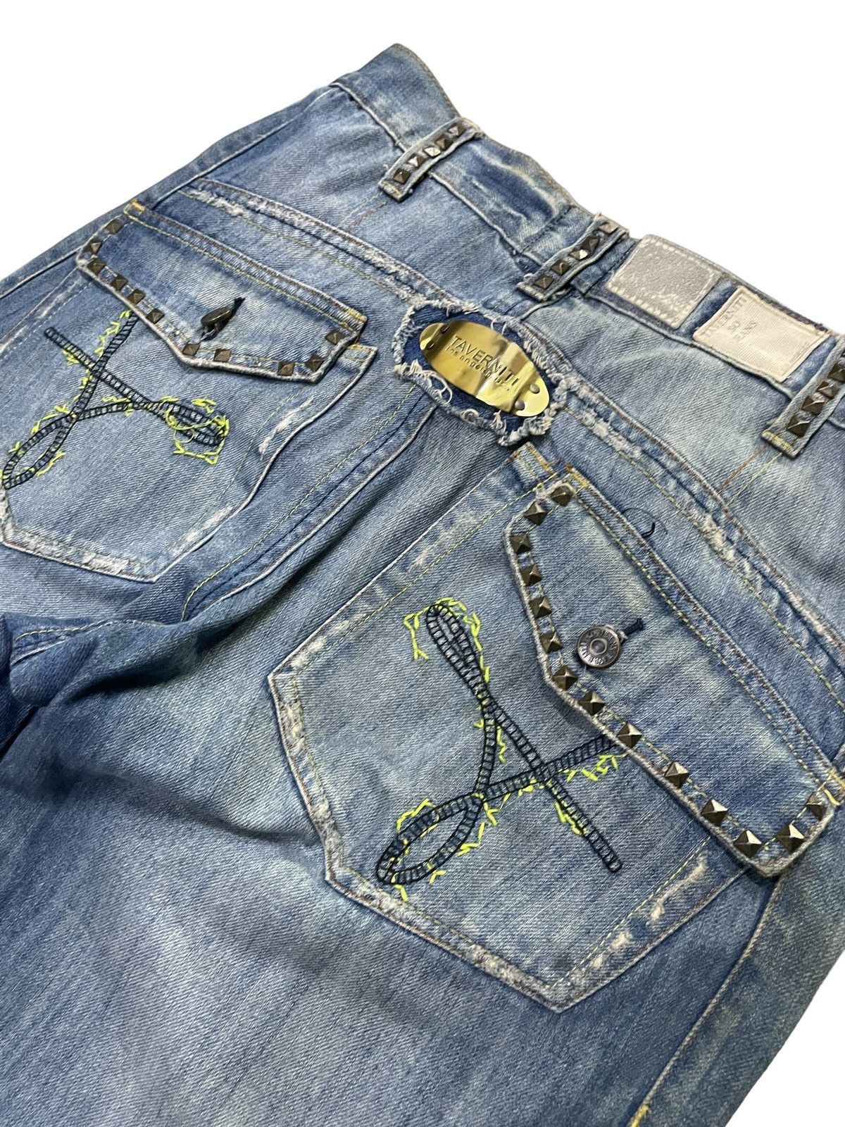 Hysteric Glamour × Taverniti Taverniti Baggy Loose Studded Jeans Size US 32 / EU 48 - 15 Thumbnail