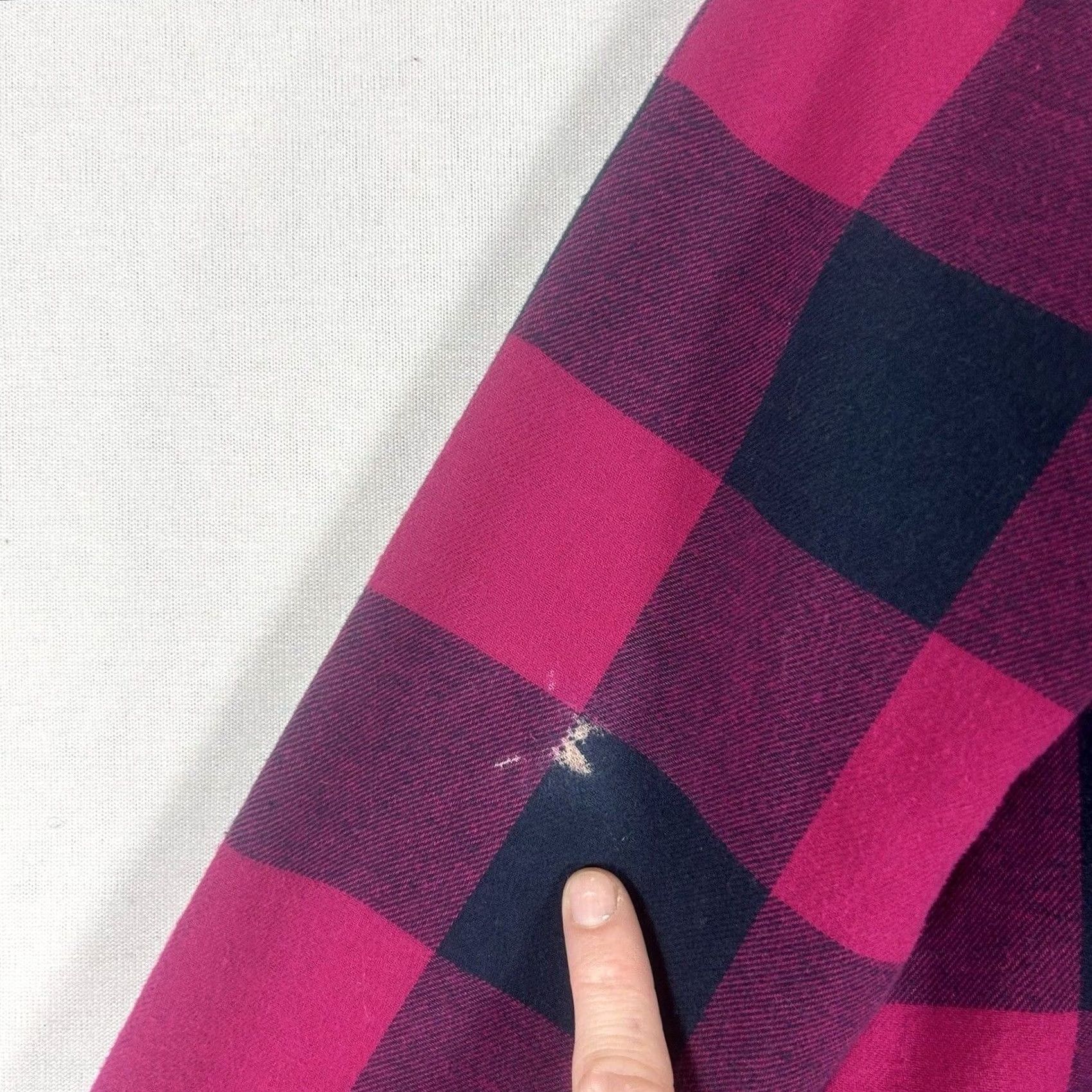 Orvis Orvis Womens Small Fuchsia Plaid Flannel Lined Snap Button Shacket Jacket Shirt Cap Size S / US 4 / IT 40 - 2 Thumbnail