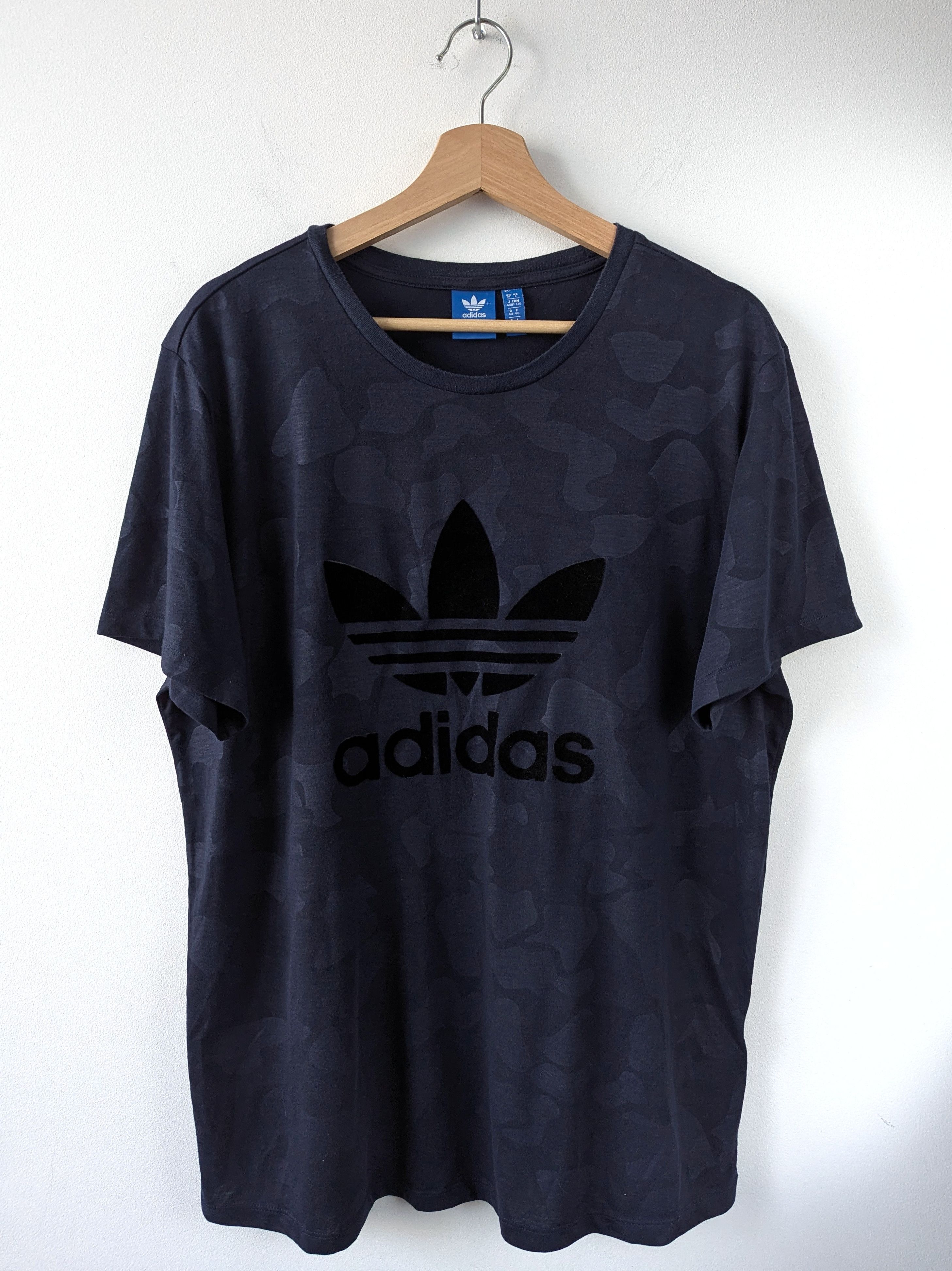 Adidas Adidas Originals Trefoil Camo T-shirt Black Navy Size L Size US L / EU 52-54 / 3 - 1 Thumbnail