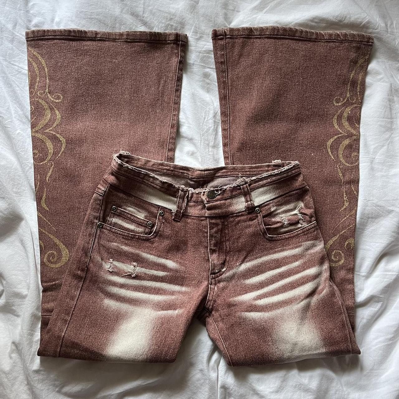 Avant Garde Y2K Flare Low-Rise Jeans | Grailed