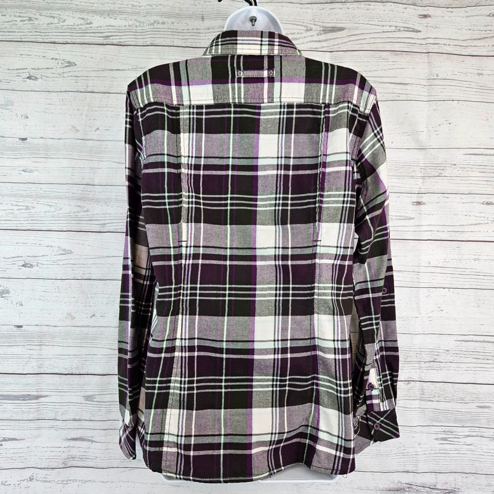 Vintage Duluth Womens Crosscut Wicking Flannel Shirt Sz Large Purple Plaid Long Sleeve Shirt Womens L Purple Plaid 90s? (No, must not add new info) Size L / US 10 / IT 46 - 3 Thumbnail