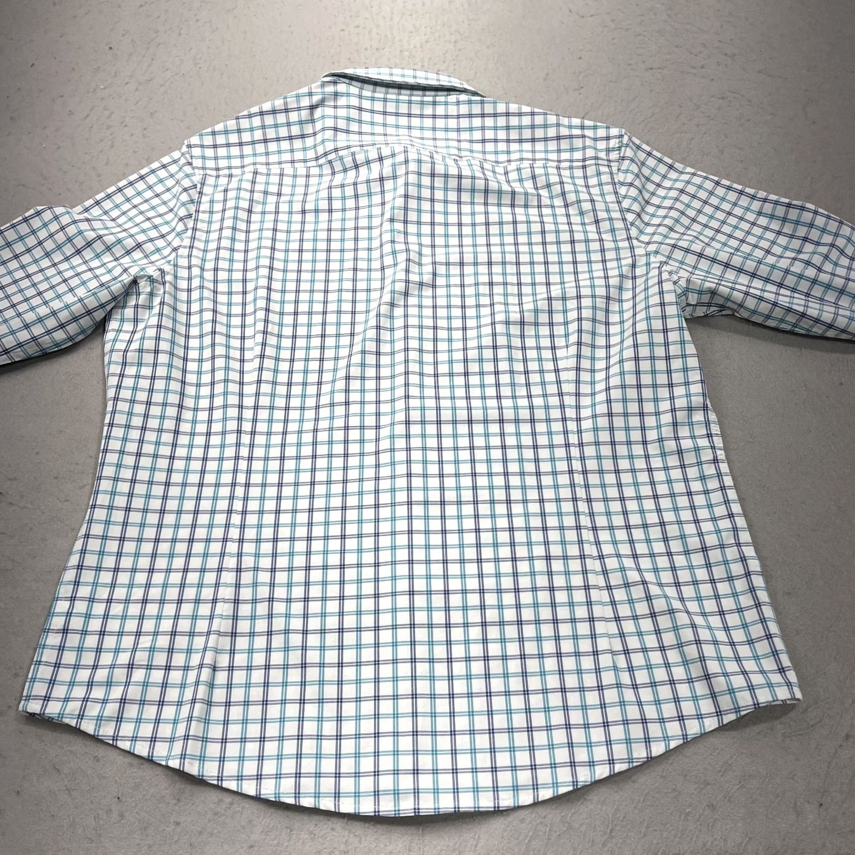 Mizzen+Main Mizzen+Main Shirt Mens 2XL Trim Fit White Blue Check Button-Up Casual Preppy Spring Summer Fall Whitespace Womens Mens Girls Century Size US XXL / EU 58 / 5 - 5 Thumbnail