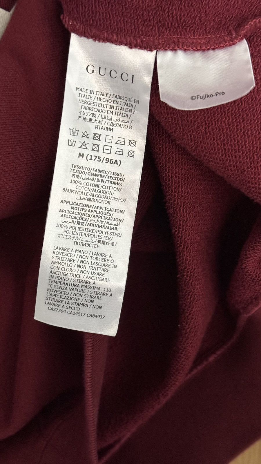 Gucci Gucci x Doraemon Burgundy Collab Sweatshirt Size M (Rare) Size US M / EU 48-50 / 2 - 4 Thumbnail