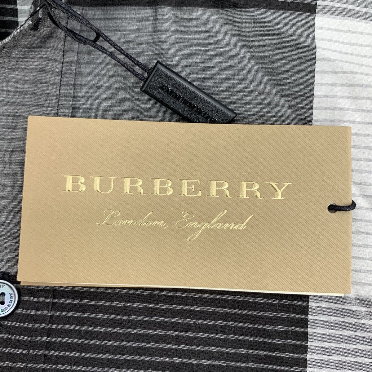 Burberry Burberry Color-block Plaid Cotton Long Sleeve Shirt K26WX Size US L / EU 52-54 / 3 - 6 Thumbnail