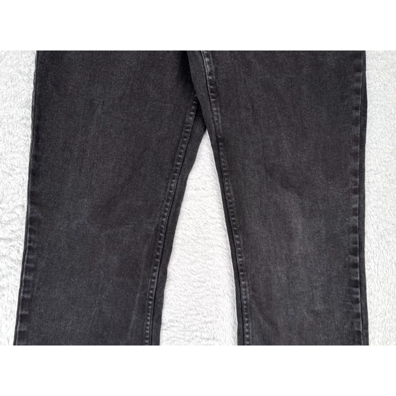 Zara Zara Jeans Women 8 Black Denim Wide Bootcut High Rise Cotton Blend Raw Hem 28x26 Jeans Womens 90s Retro Distressed Pockets Logo 5-Pocket Size 30" / US 8 / IT 44 - 3 Thumbnail