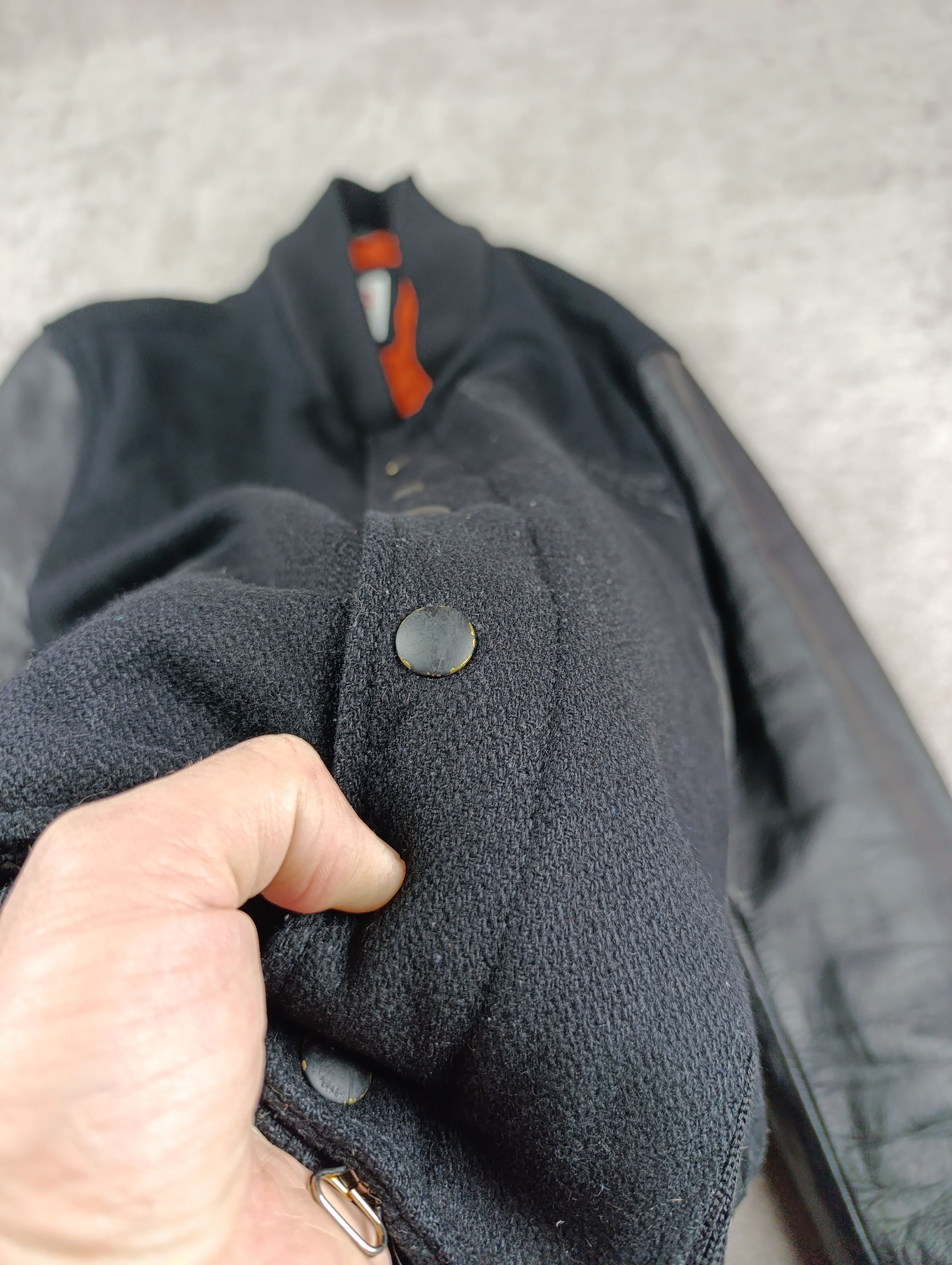 Lacoste Lacoste Live Black Leather Varsity Wool Jacket Mens Size US M / EU 48-50 / 2 - 4 Thumbnail