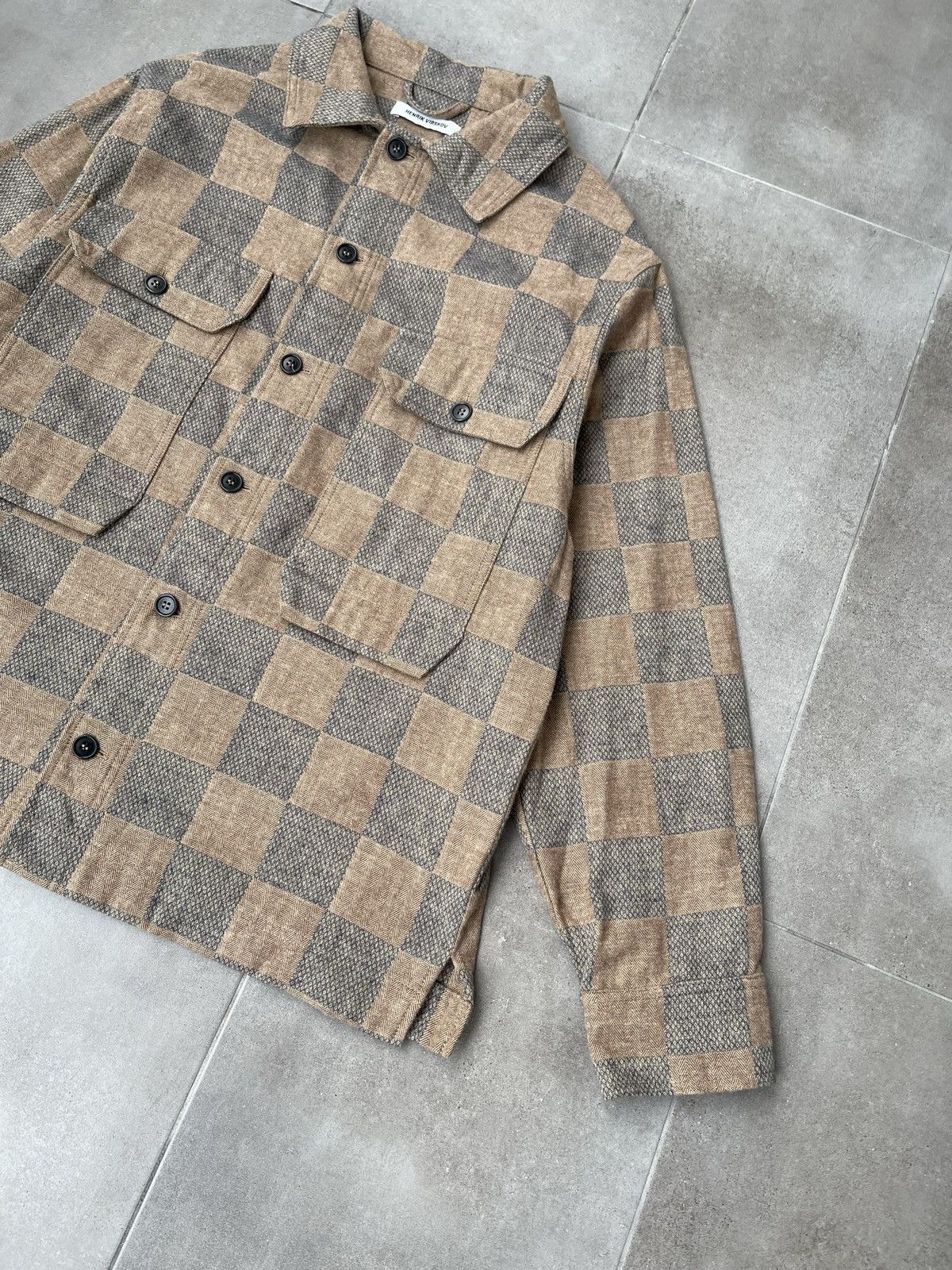 Henrik Vibskov !DS! AW23 Henrik Vibskov Checkered Field Flannel Shirt Size US M / EU 48-50 / 2 - 13 Thumbnail