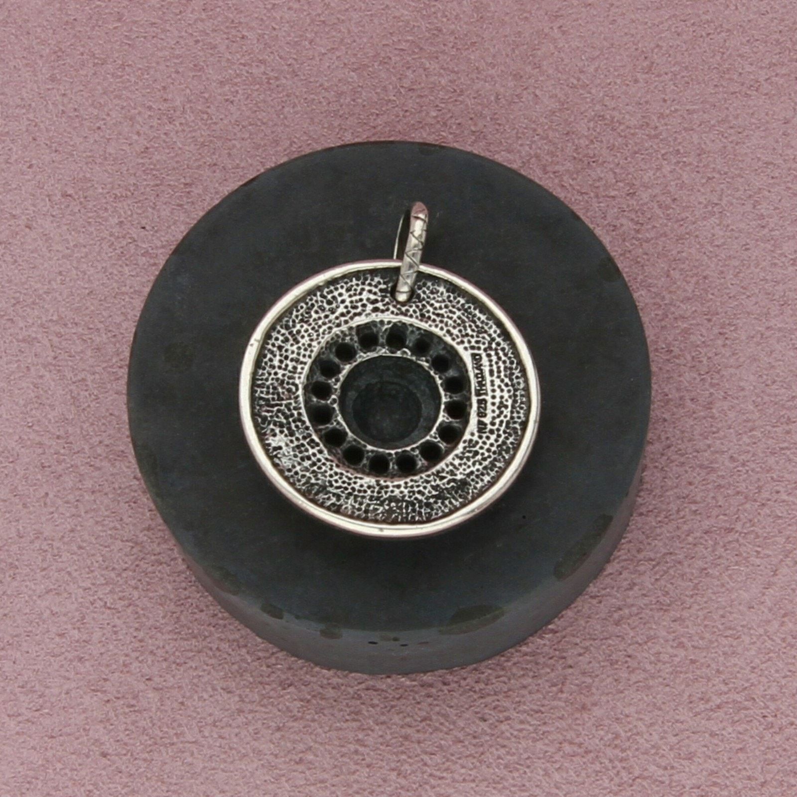 Sterling Silver sterling silver beaded scroll disc pendant Size ONE SIZE - 2 Thumbnail