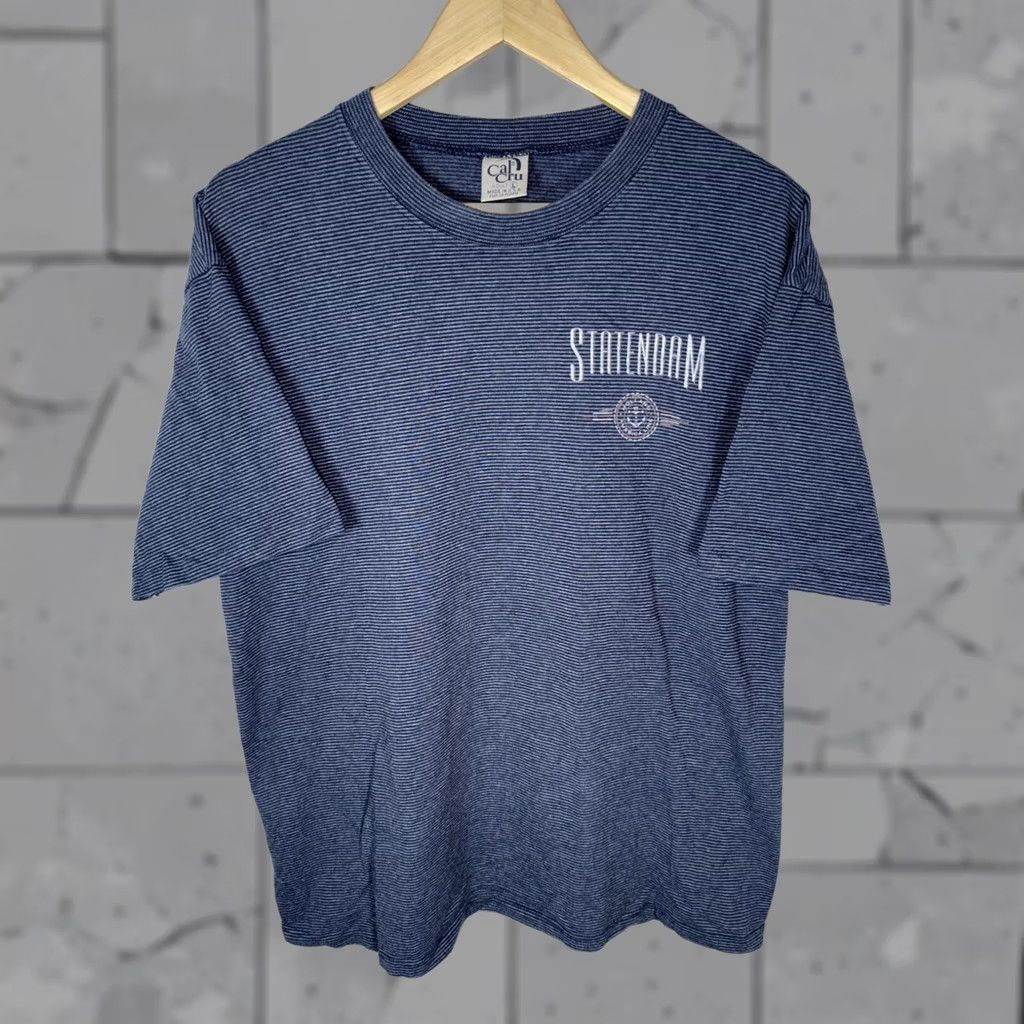 Vintage VTG Cal Cru HOLLAND AMERICAN LINE STATENDAM Tee L Blue USA single Stitch Mens Size US L / EU 52-54 / 3 - 1 Thumbnail
